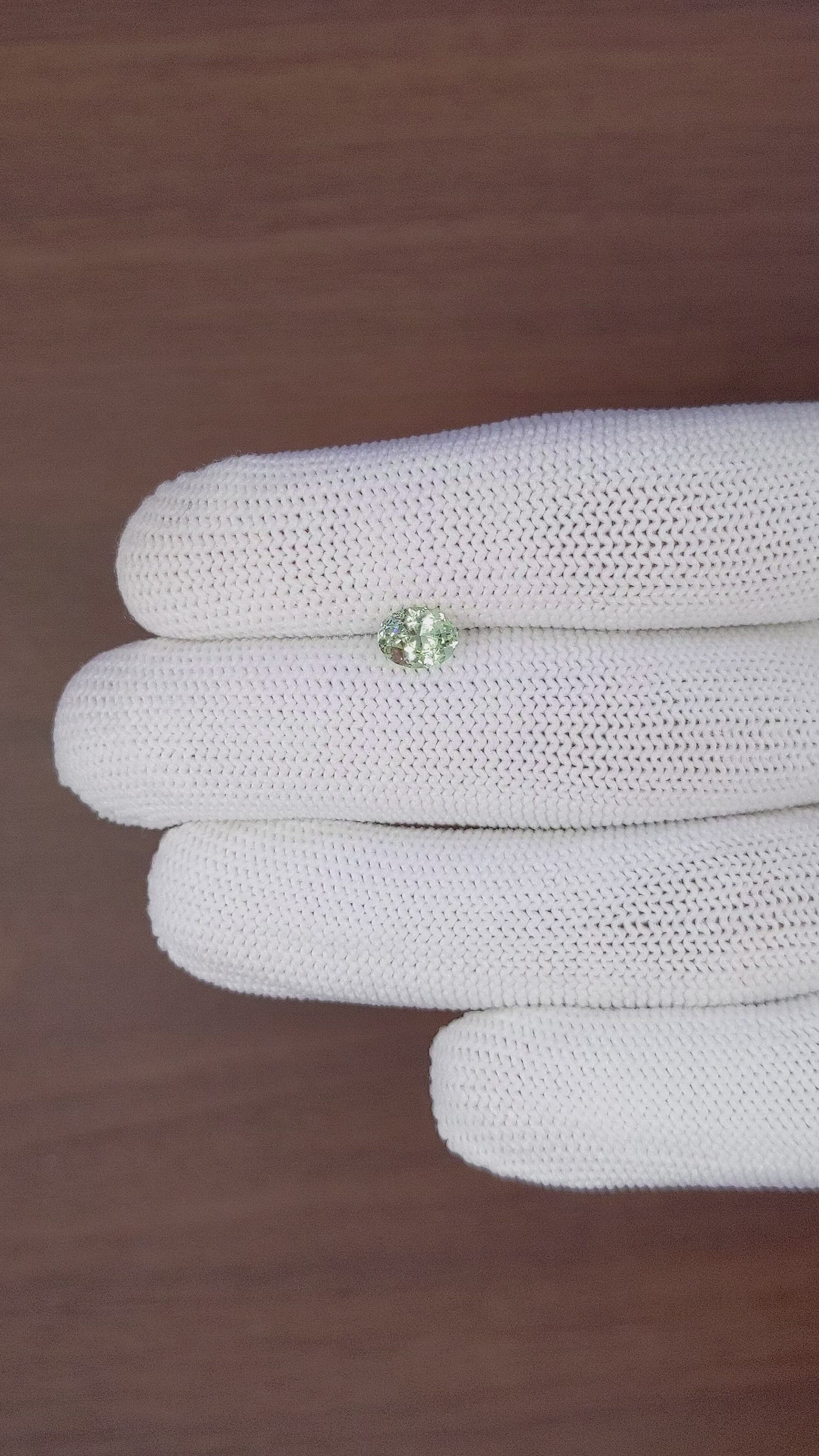 1.03 Ct. Green Sapphire from Montana Size Video