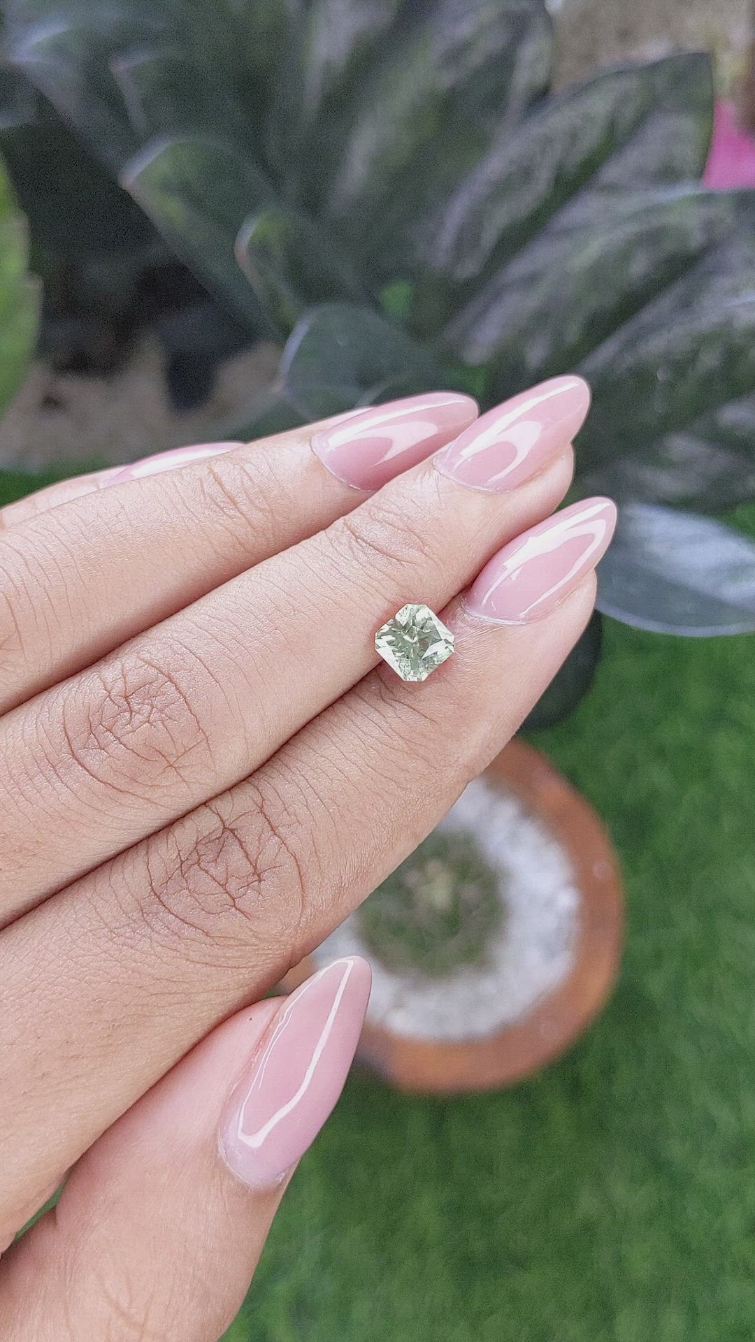 1.42 Ct. Green Sapphire from Montana Size Video