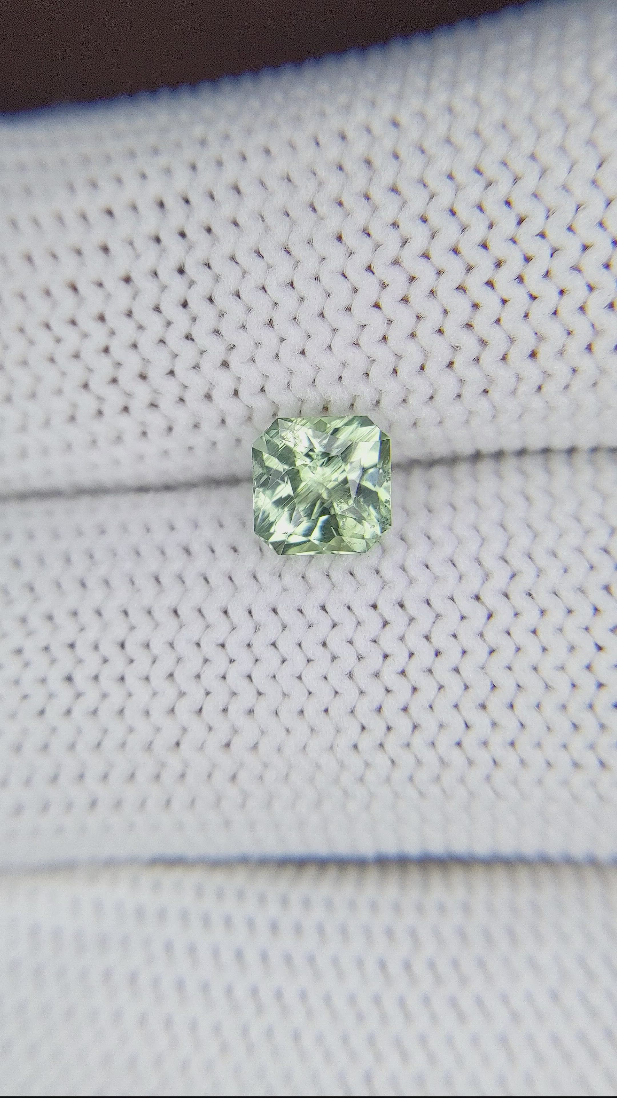 1.42 Ct. Green Sapphire from Montana Size Video