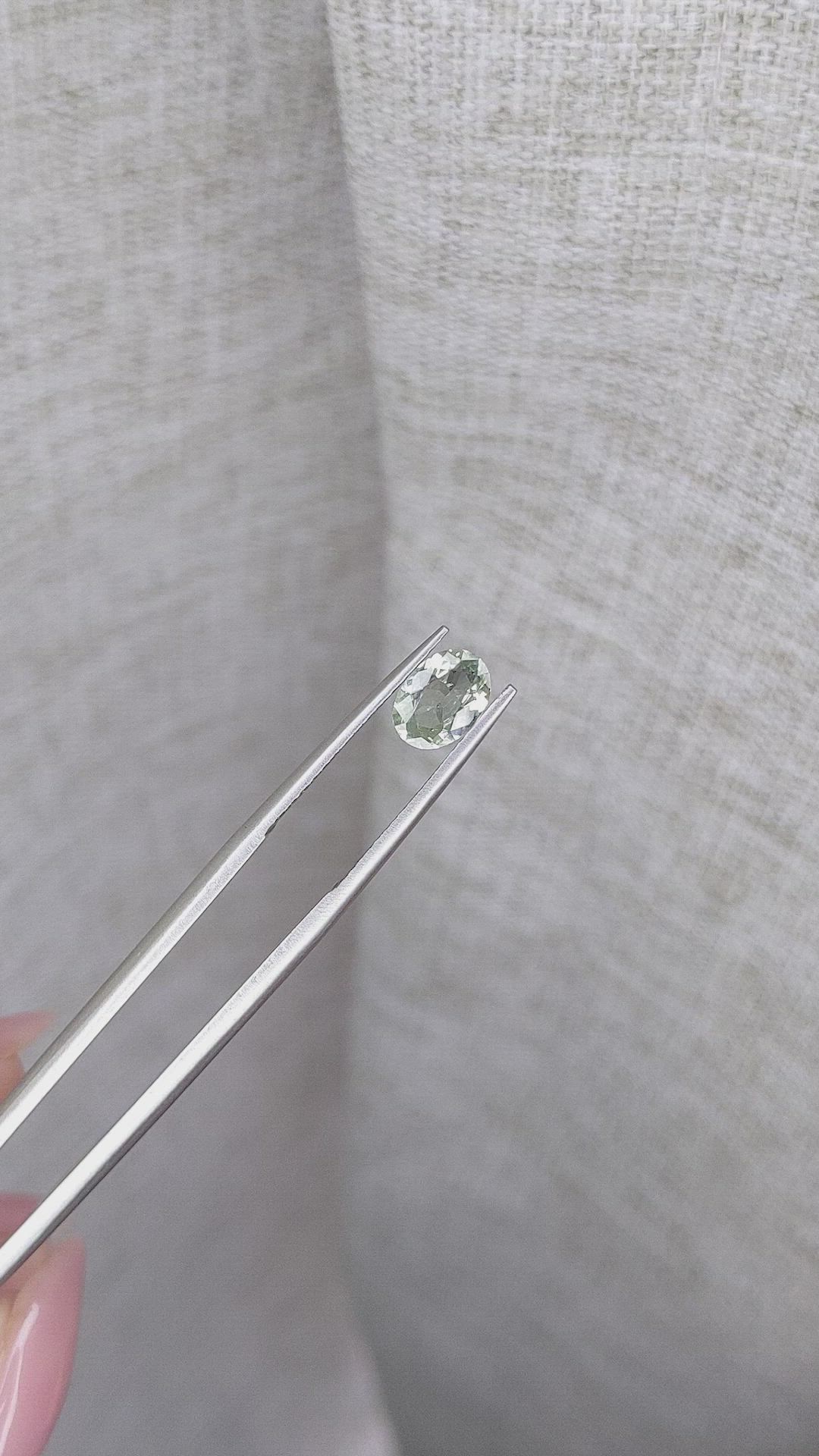 0.80 Ct. Green Sapphire from Montana Size Video