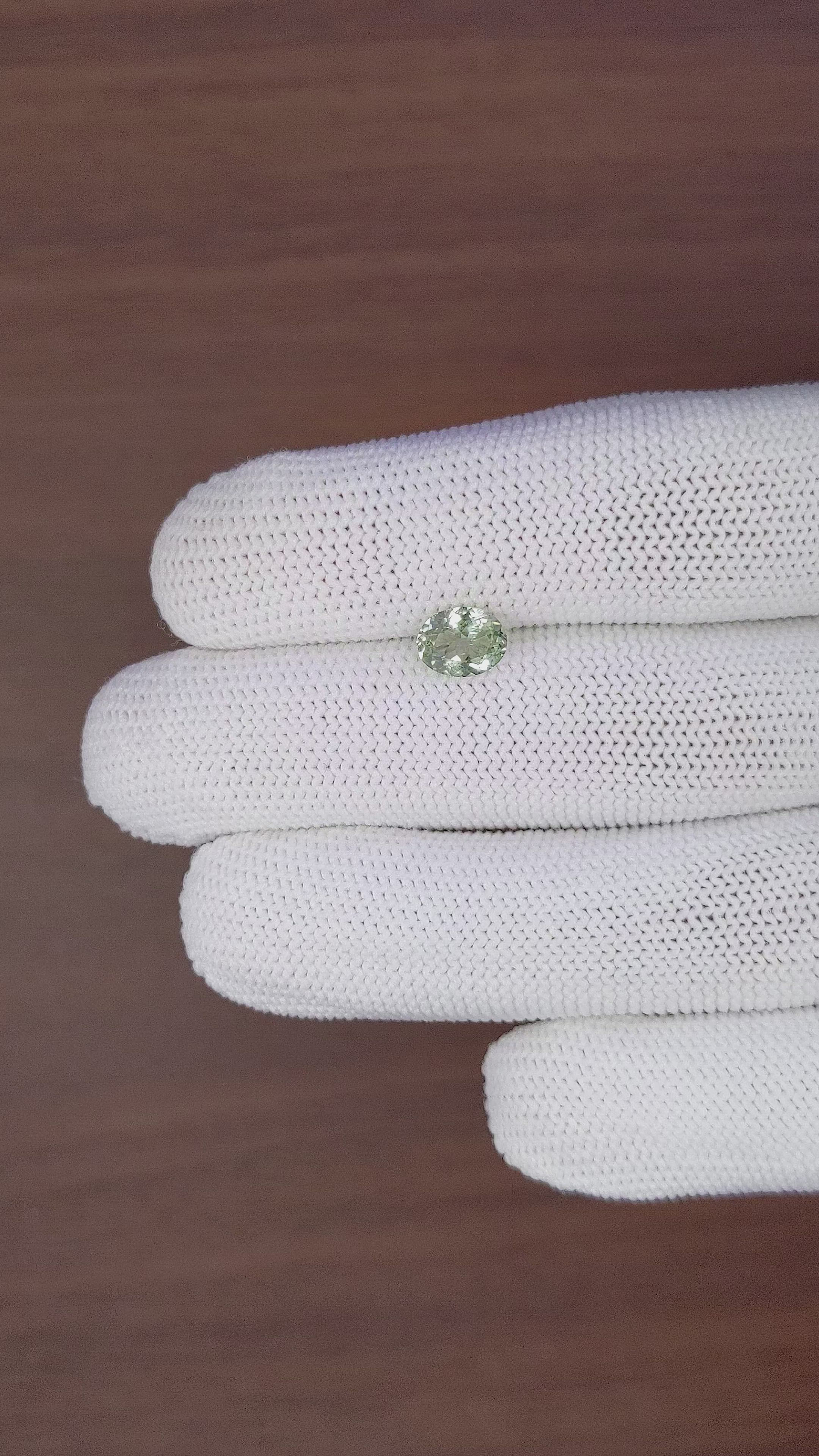 1.25 Ct. Green Sapphire from Montana Size Video