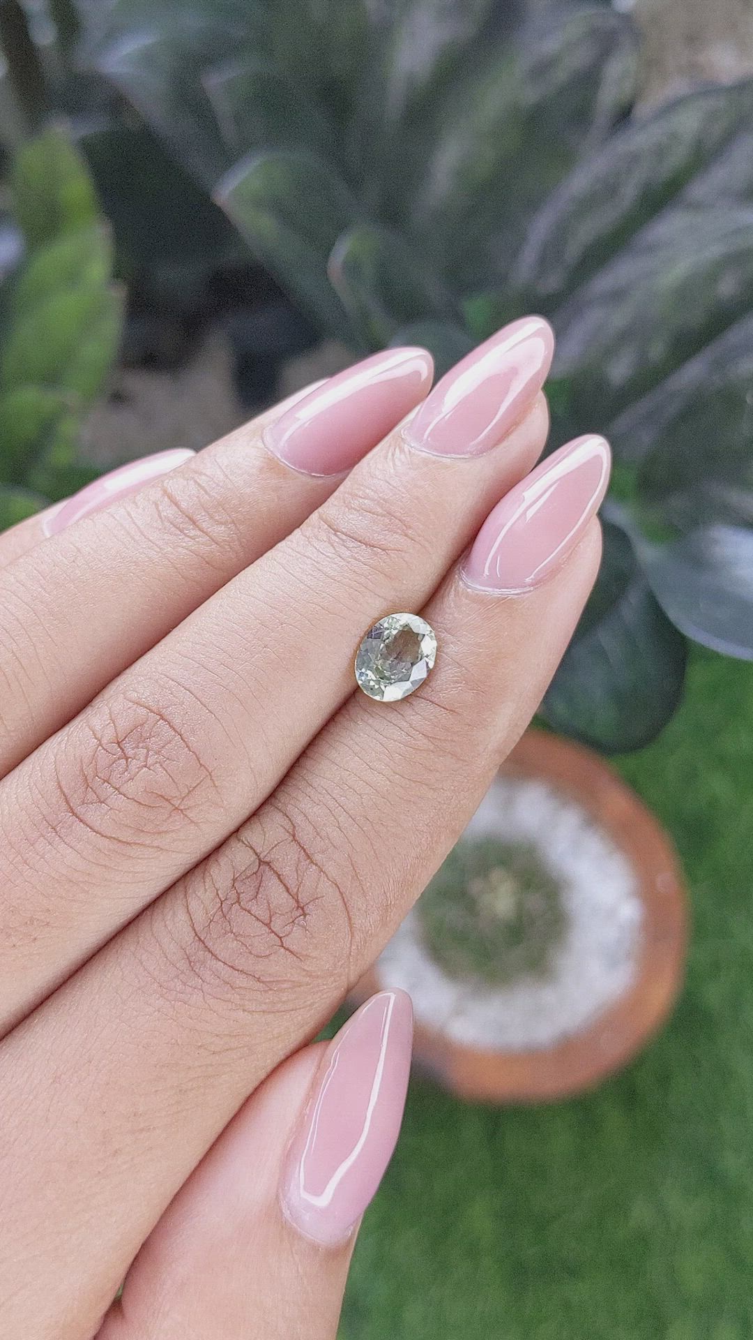 1.25 Ct. Green Sapphire from Montana Size Video