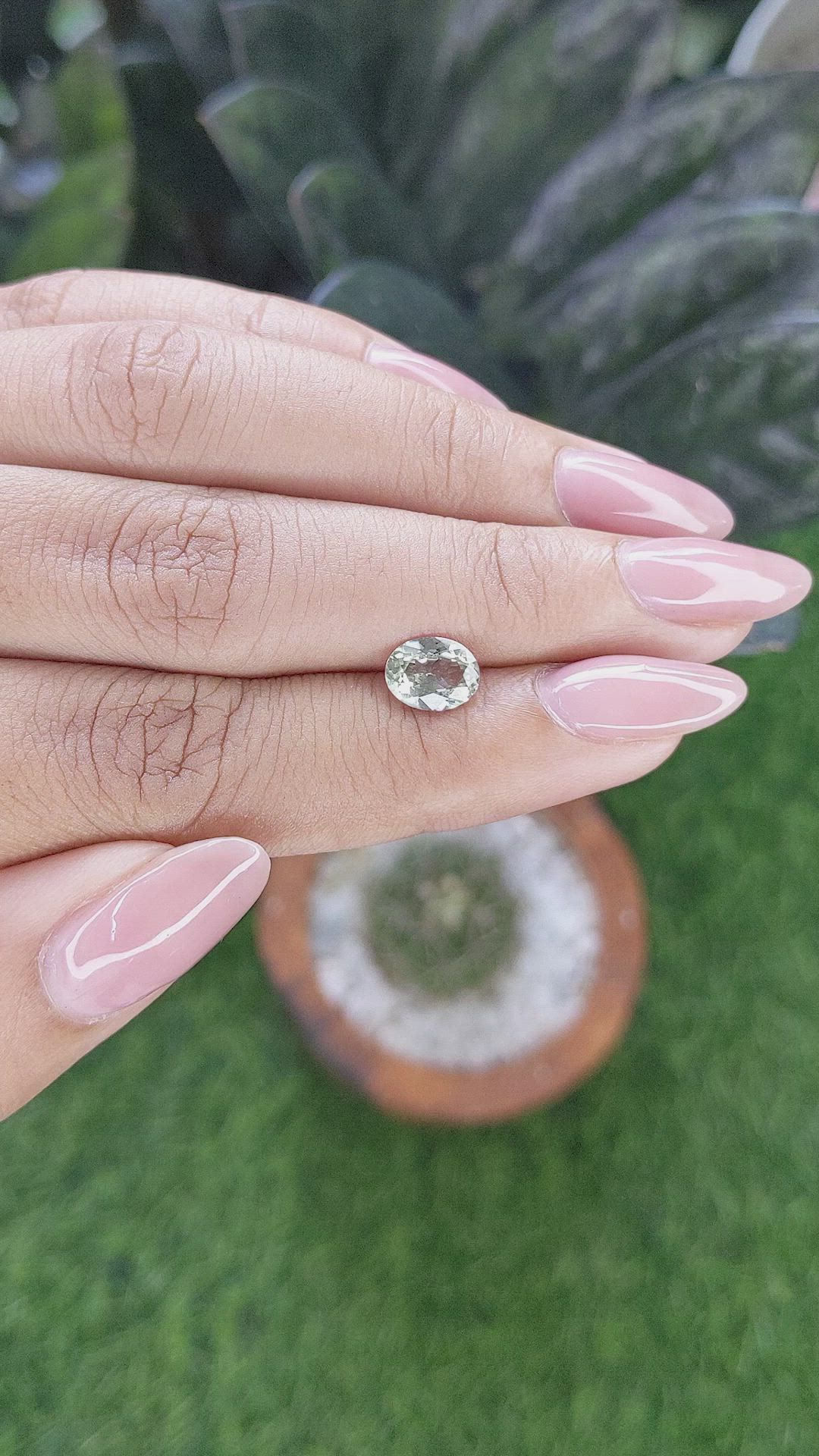 1.25 Ct. Green Sapphire from Montana Size Video