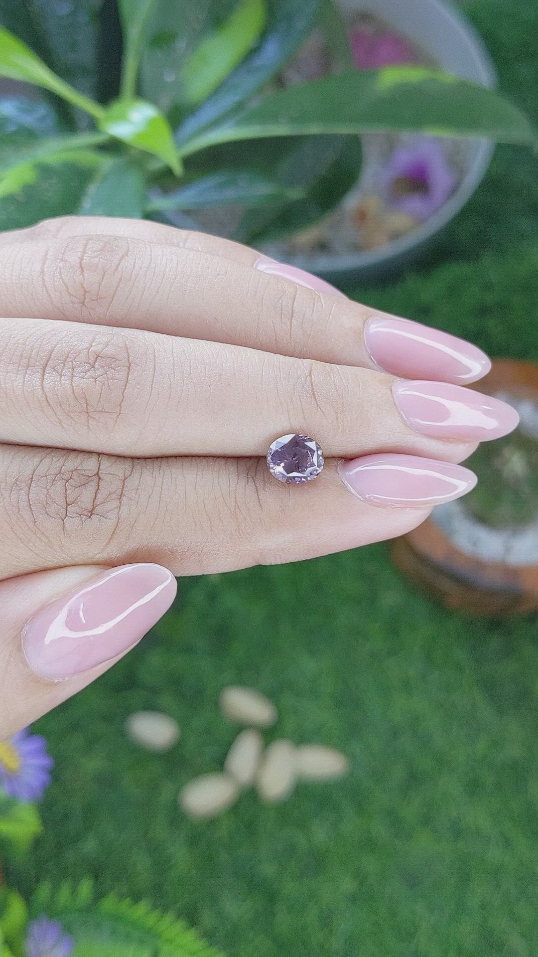 1.45 Ct. Purplish Pink Sapphire from Montana Size Video