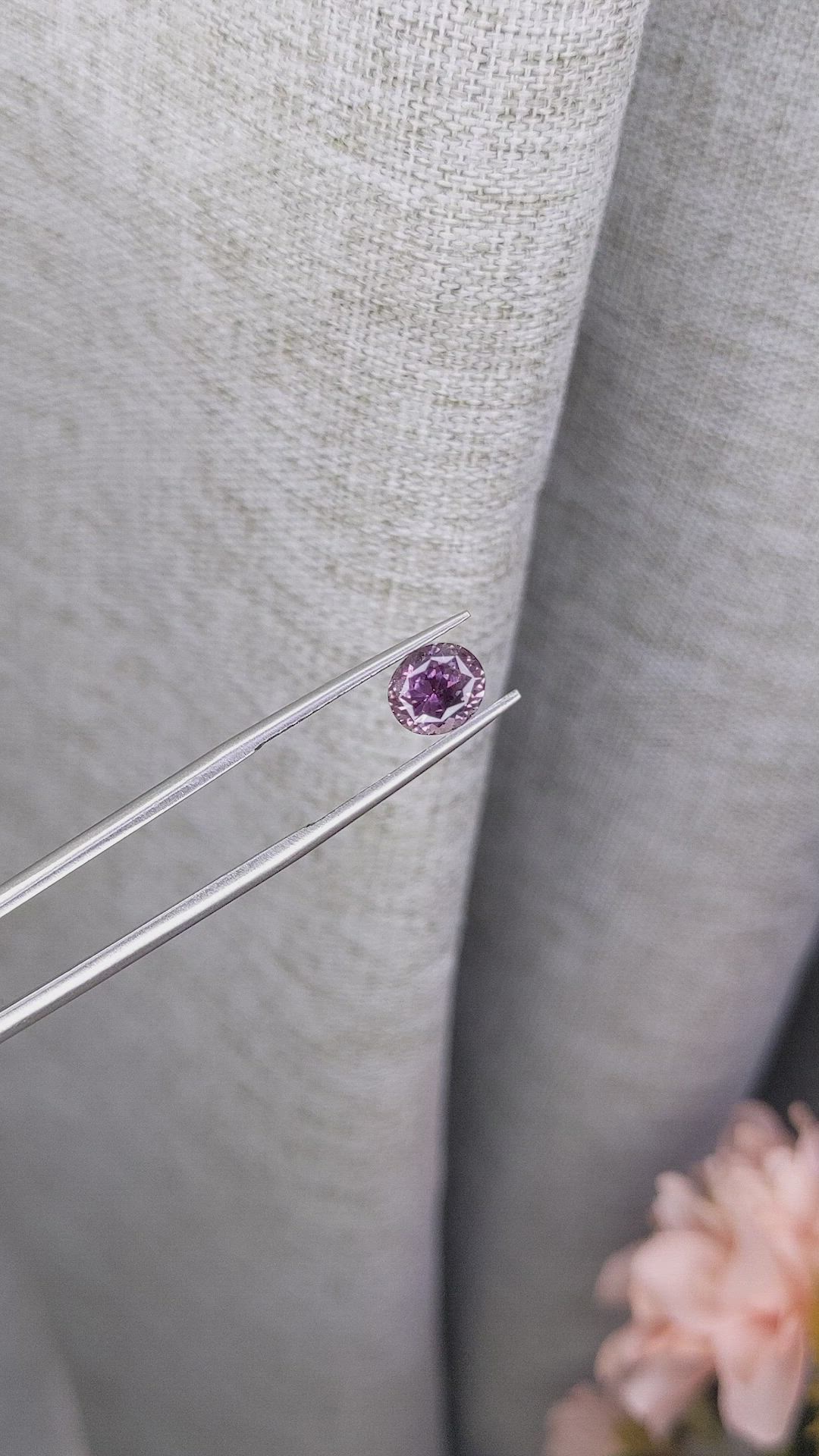 1.45 Ct. Purplish Pink Sapphire from Montana Size Video