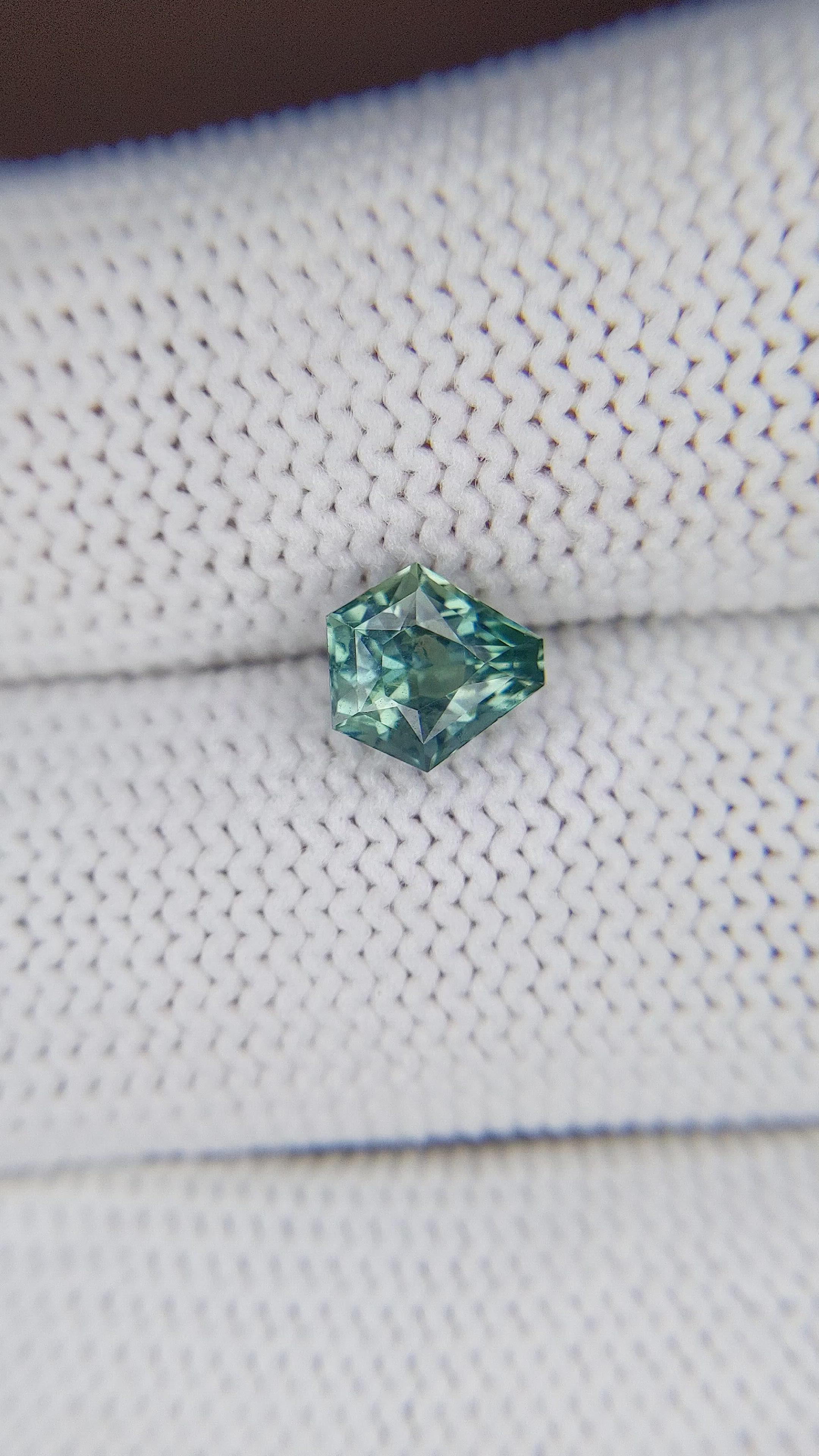 1.55 Ct. Bluish Green Sapphire from Montana Size Video