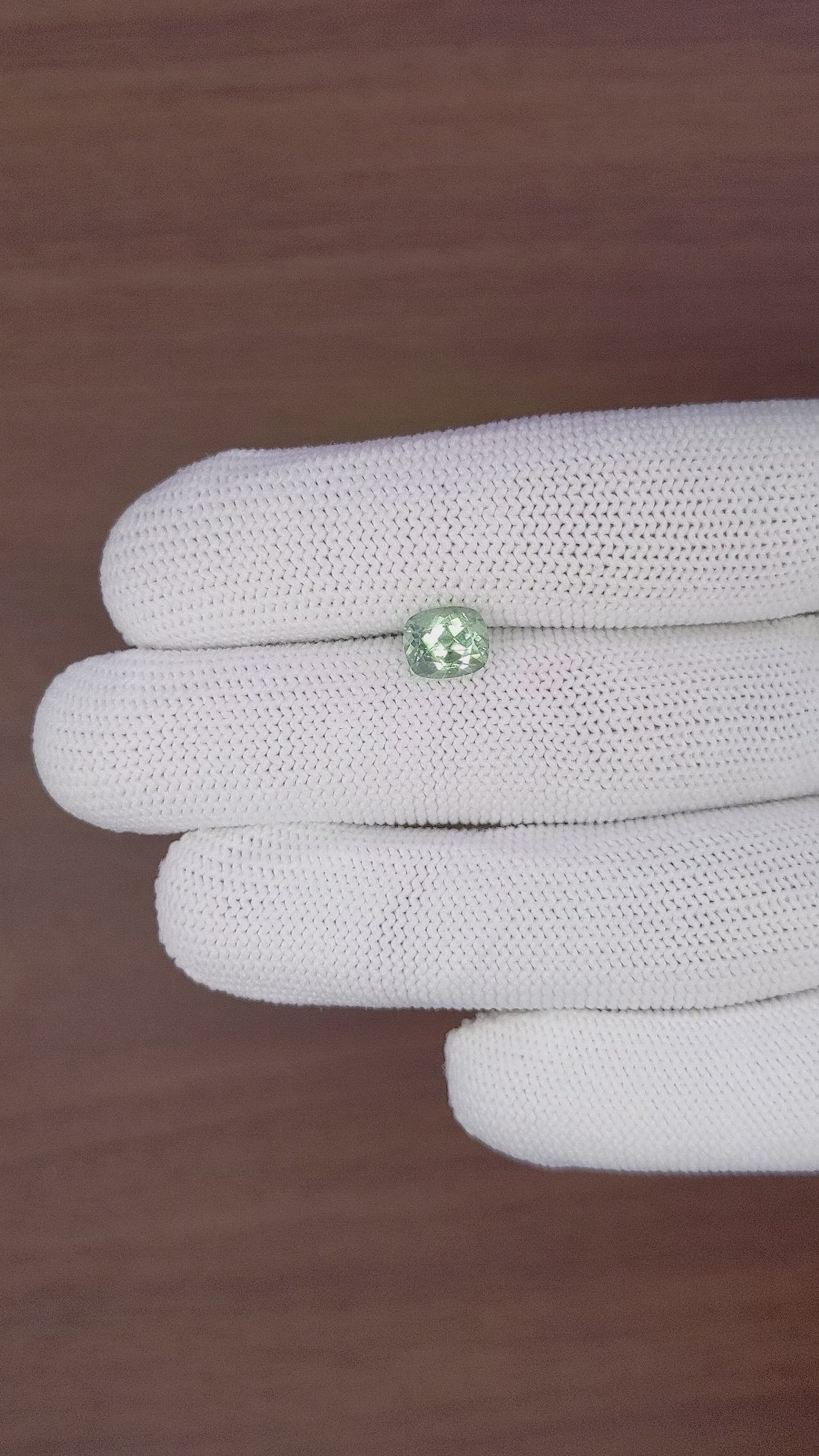 1.85 Ct. Green Sapphire from Montana Size Video