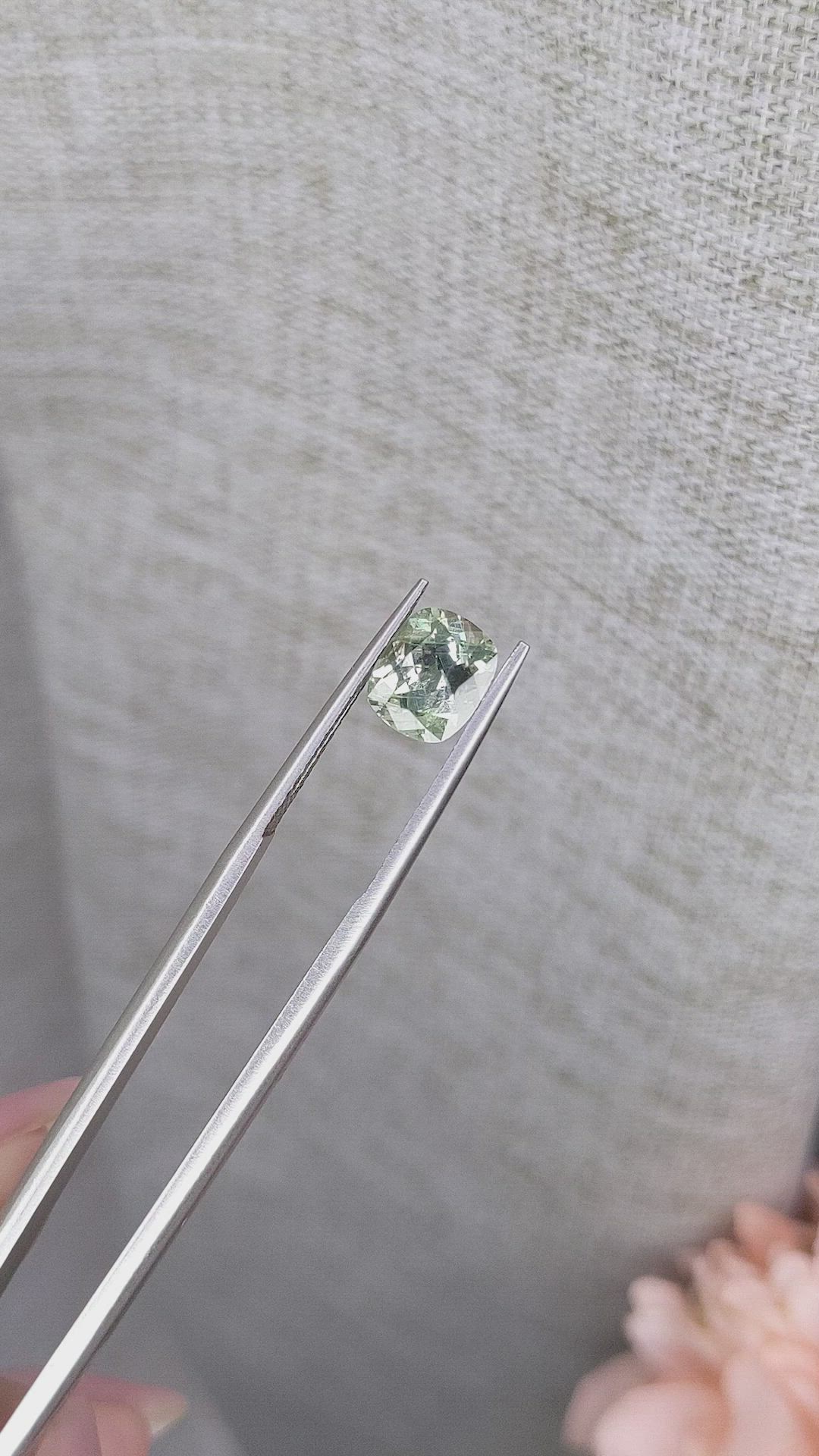 1.85 Ct. Green Sapphire from Montana Size Video
