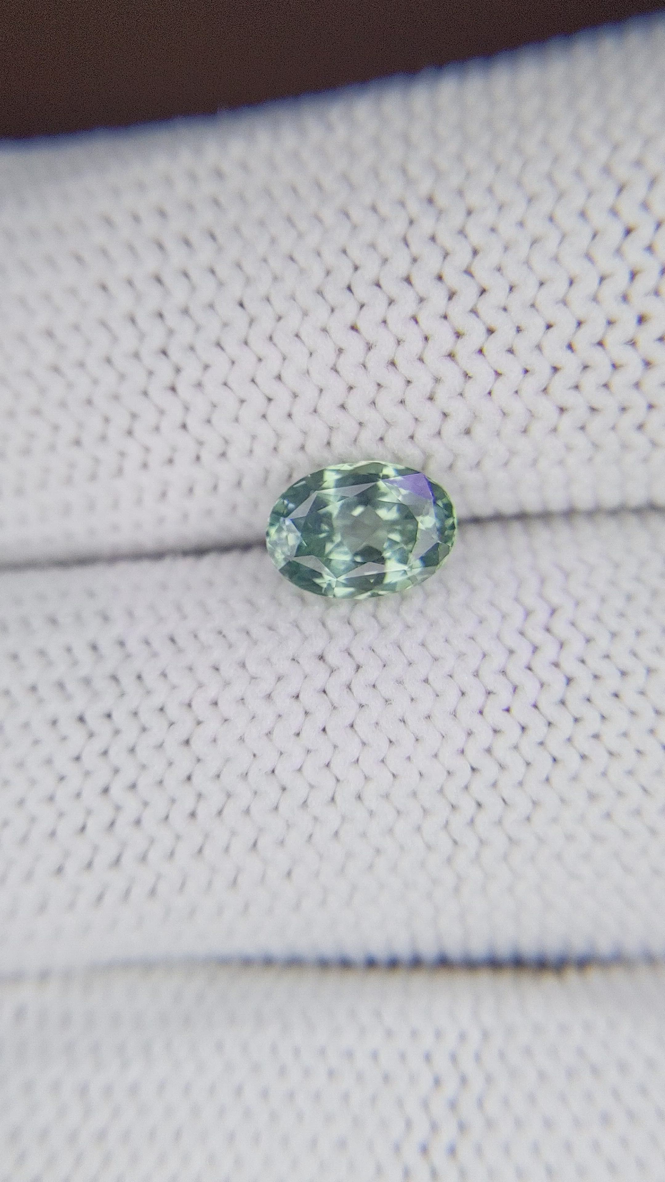 1.16 Ct. Bluish Green Sapphire from Montana Size Video