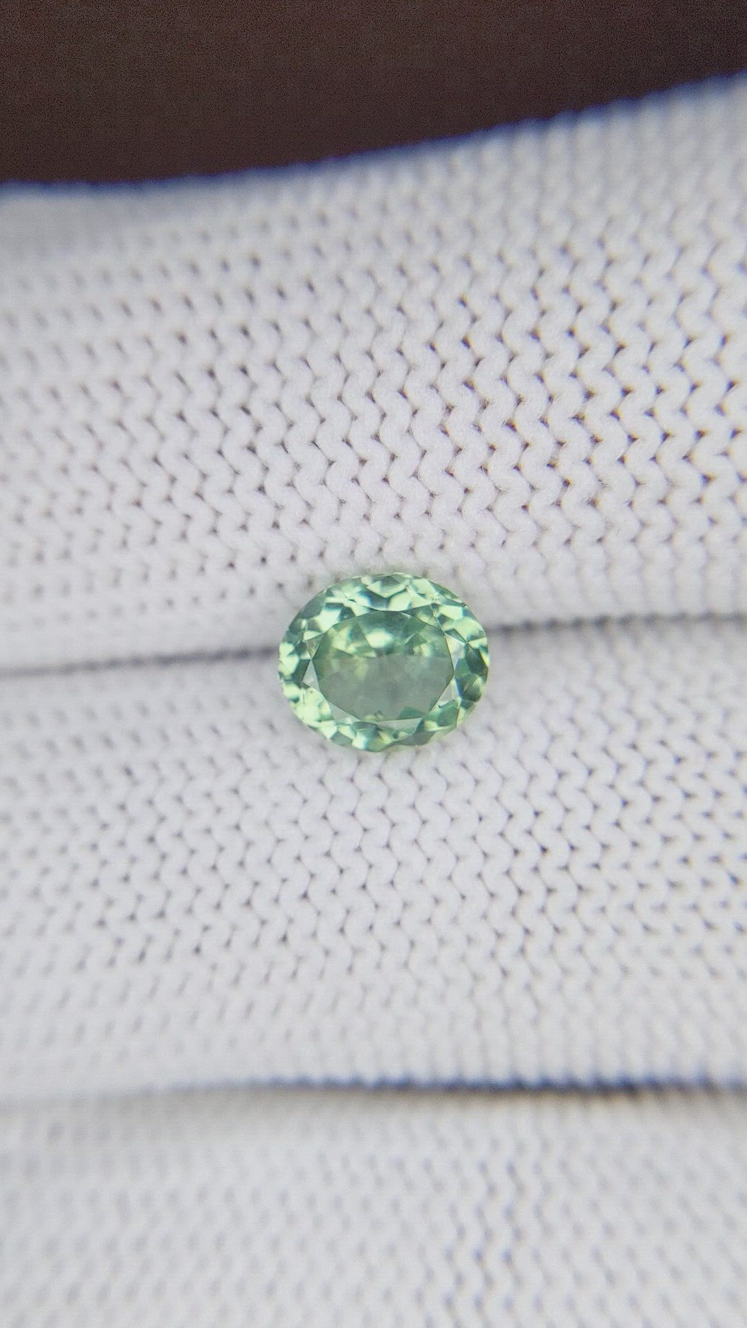 1.65 Ct. Green Sapphire from Montana Size Video