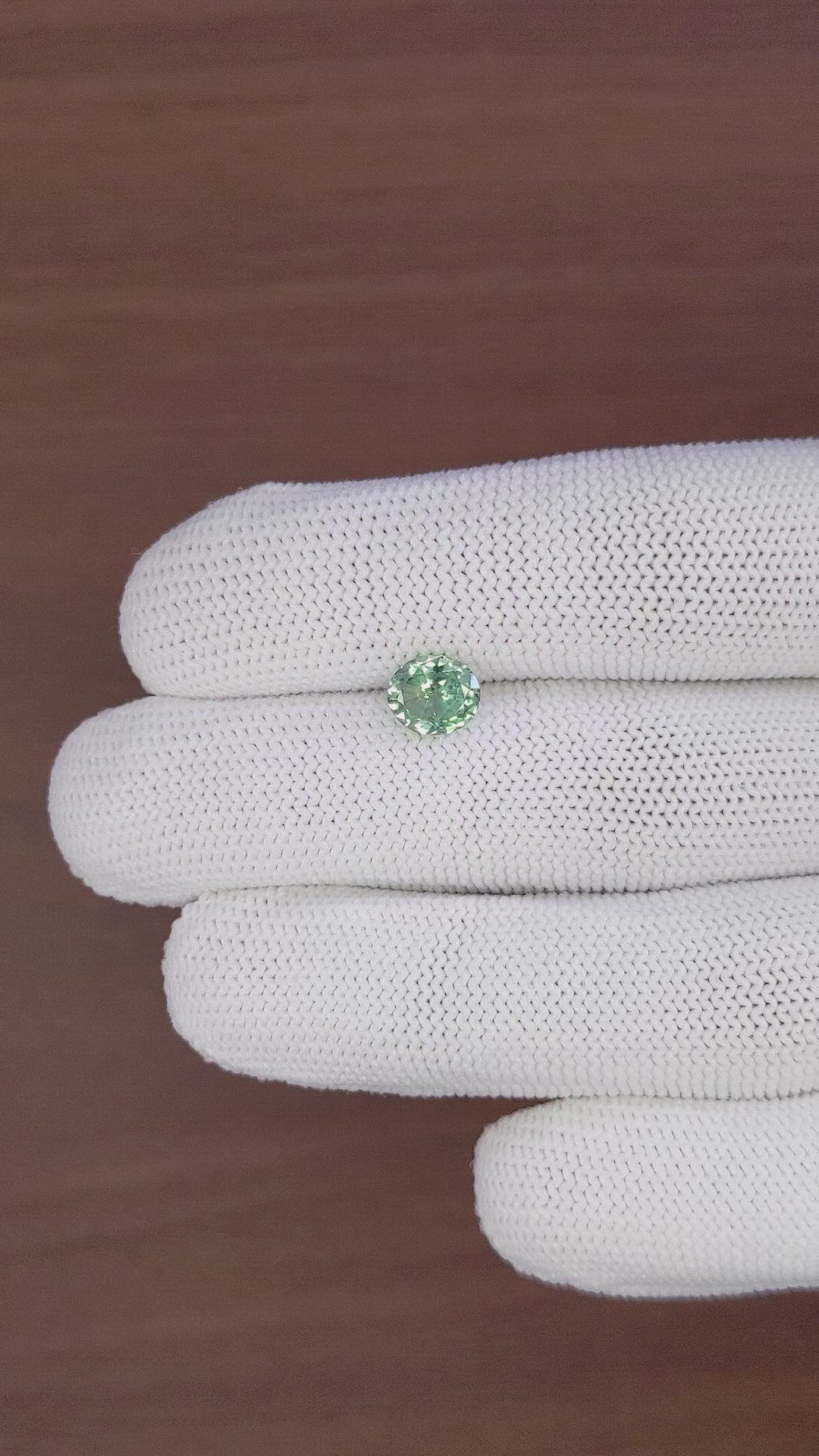 1.65 Ct. Green Sapphire from Montana Size Video