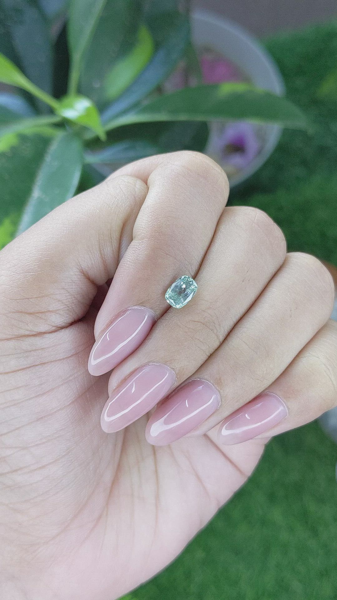 0.92 Ct. Bluish Green Sapphire from Montana Size Video