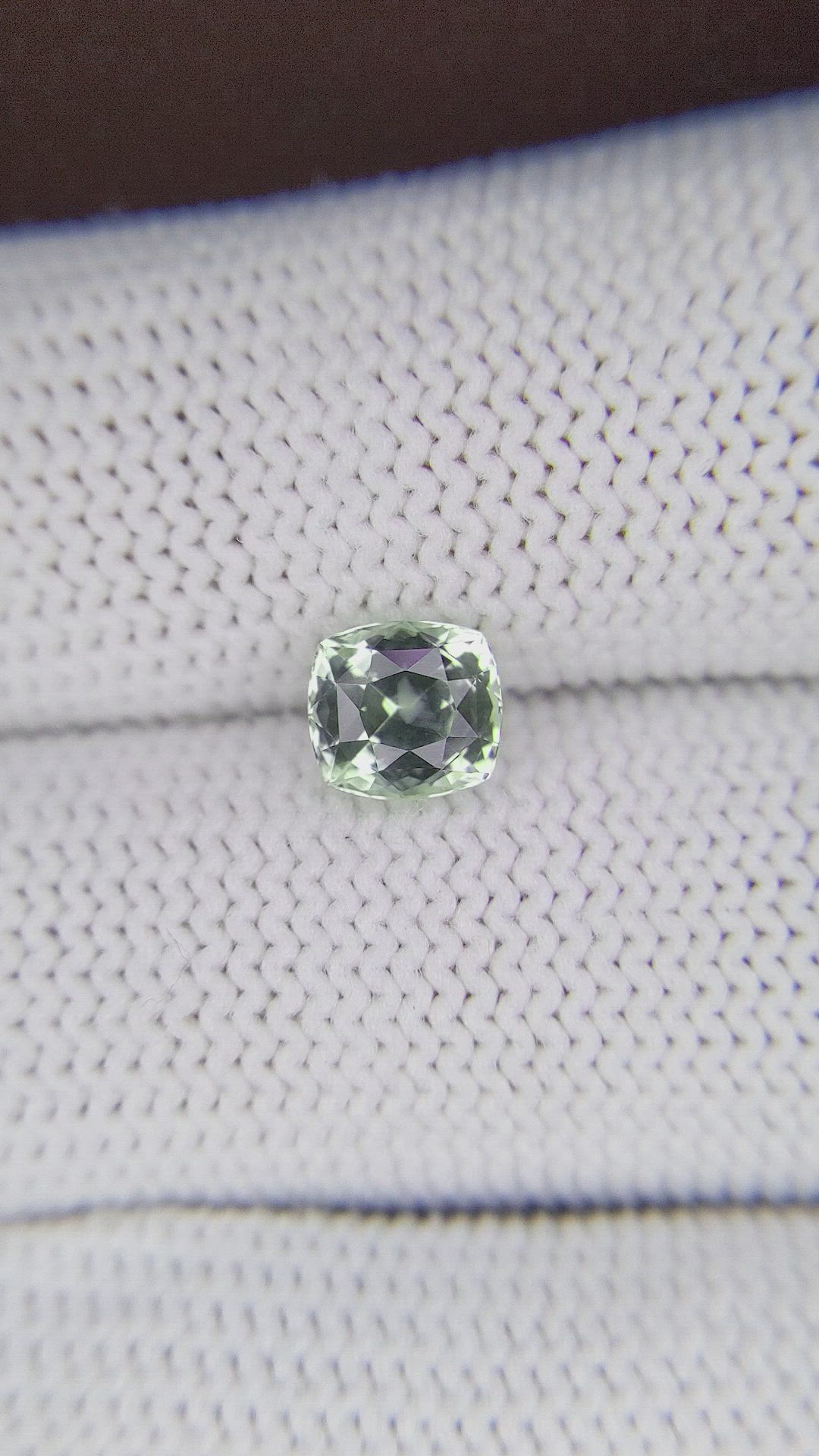 1.59 Ct. Yellowish Green Sapphire from Montana Size Video