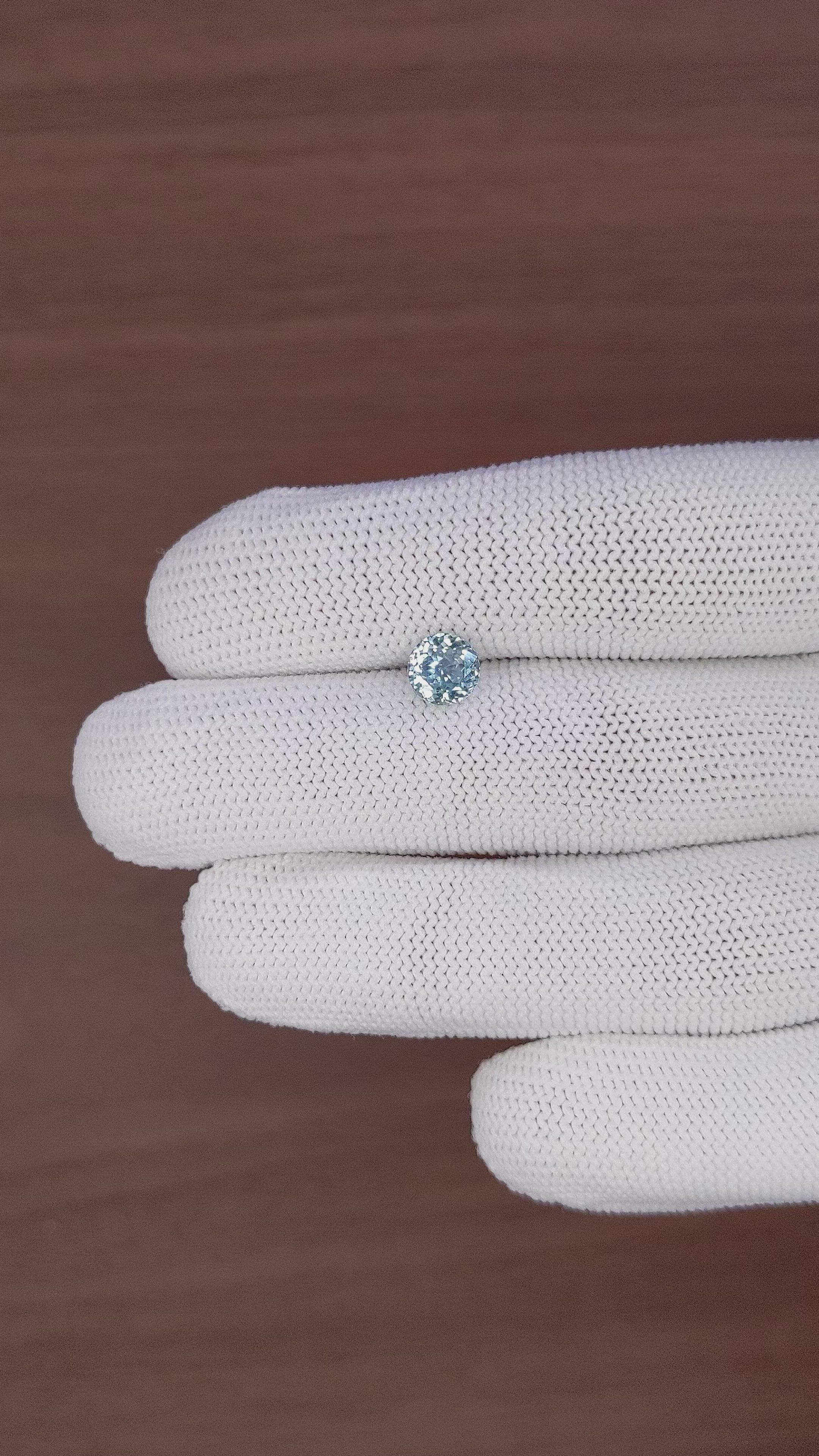 1.41 Ct. Greenish Blue Sapphire from Montana Size Video