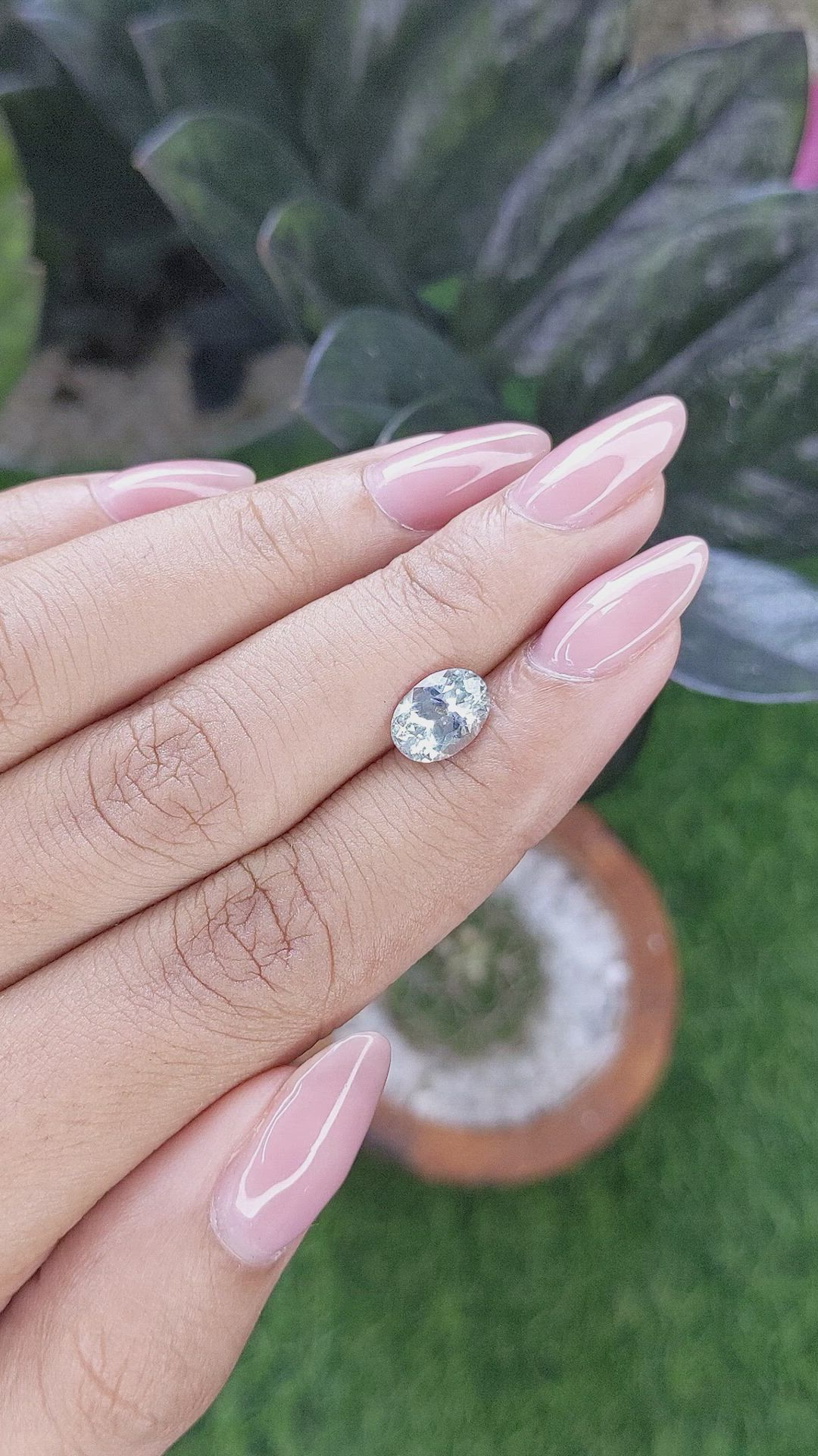 1.77 Ct. Bluish Green Sapphire from Montana Size Video