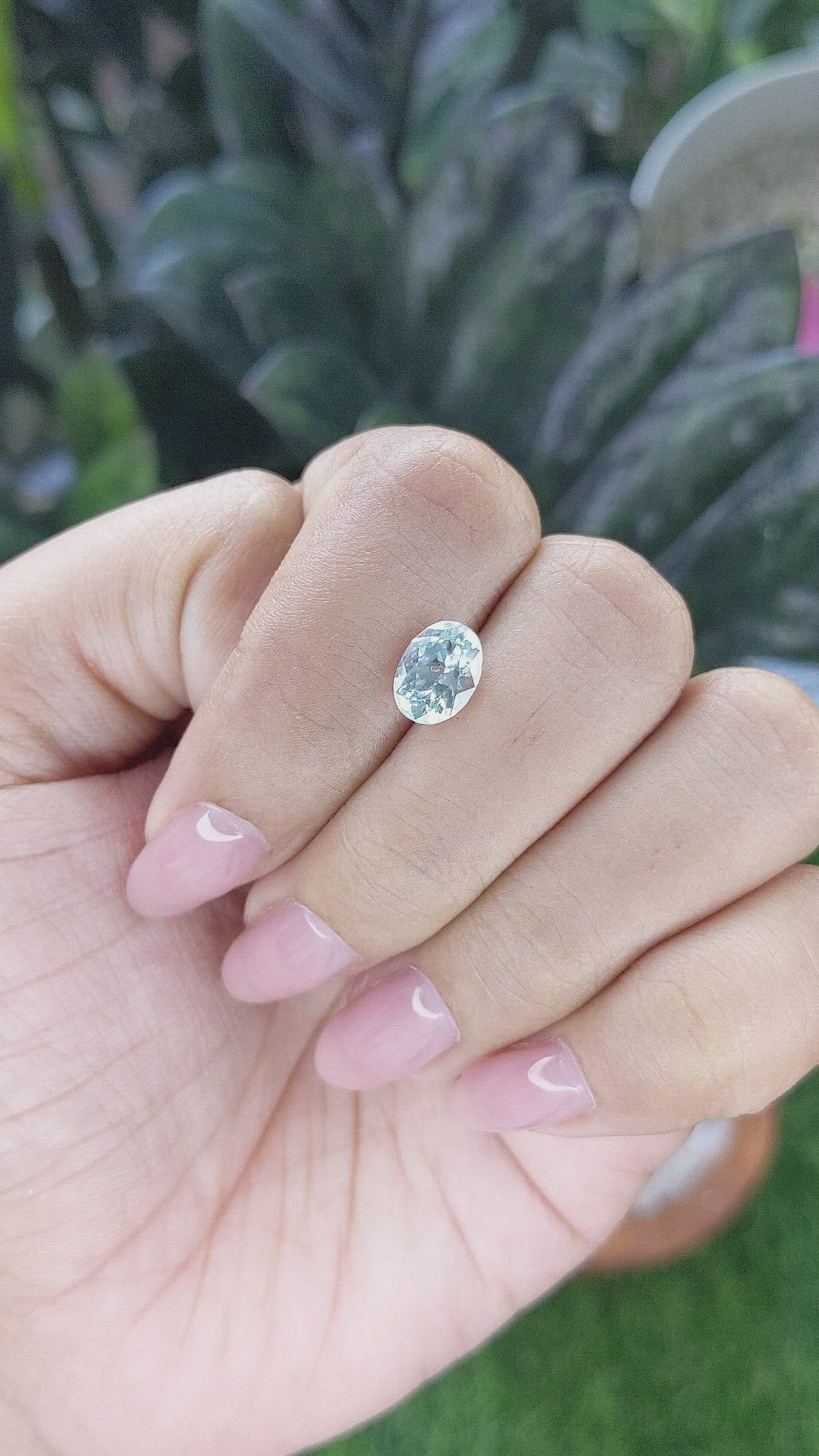 1.77 Ct. Bluish Green Sapphire from Montana Size Video