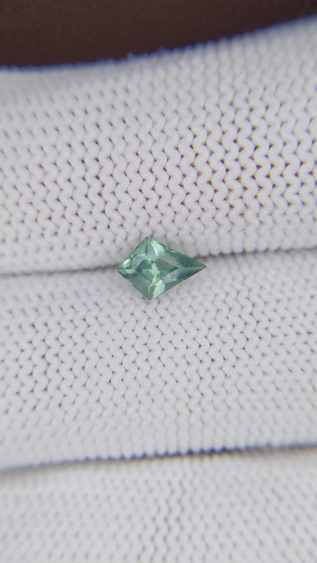 0.80 Ct. Bluish Green Sapphire from Montana Size Video