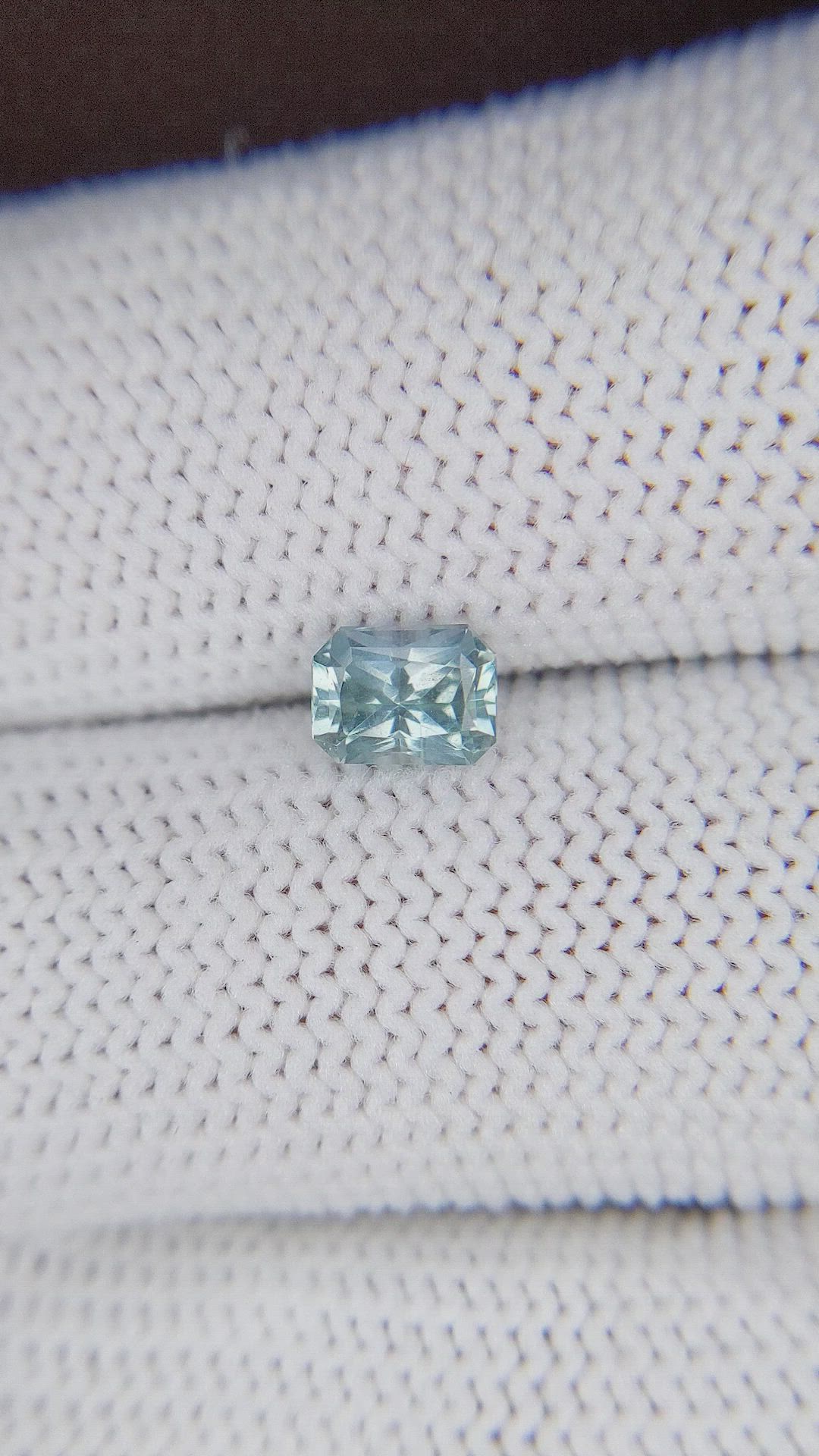 0.98 Ct. Bluish Green Sapphire from Montana Size Video