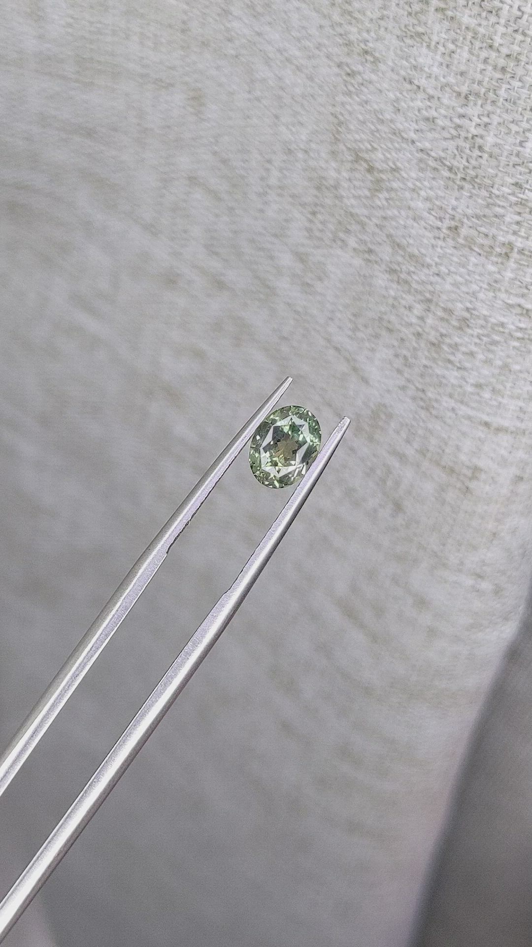 1.13 Ct. Bluish Green Sapphire from Montana Size Video