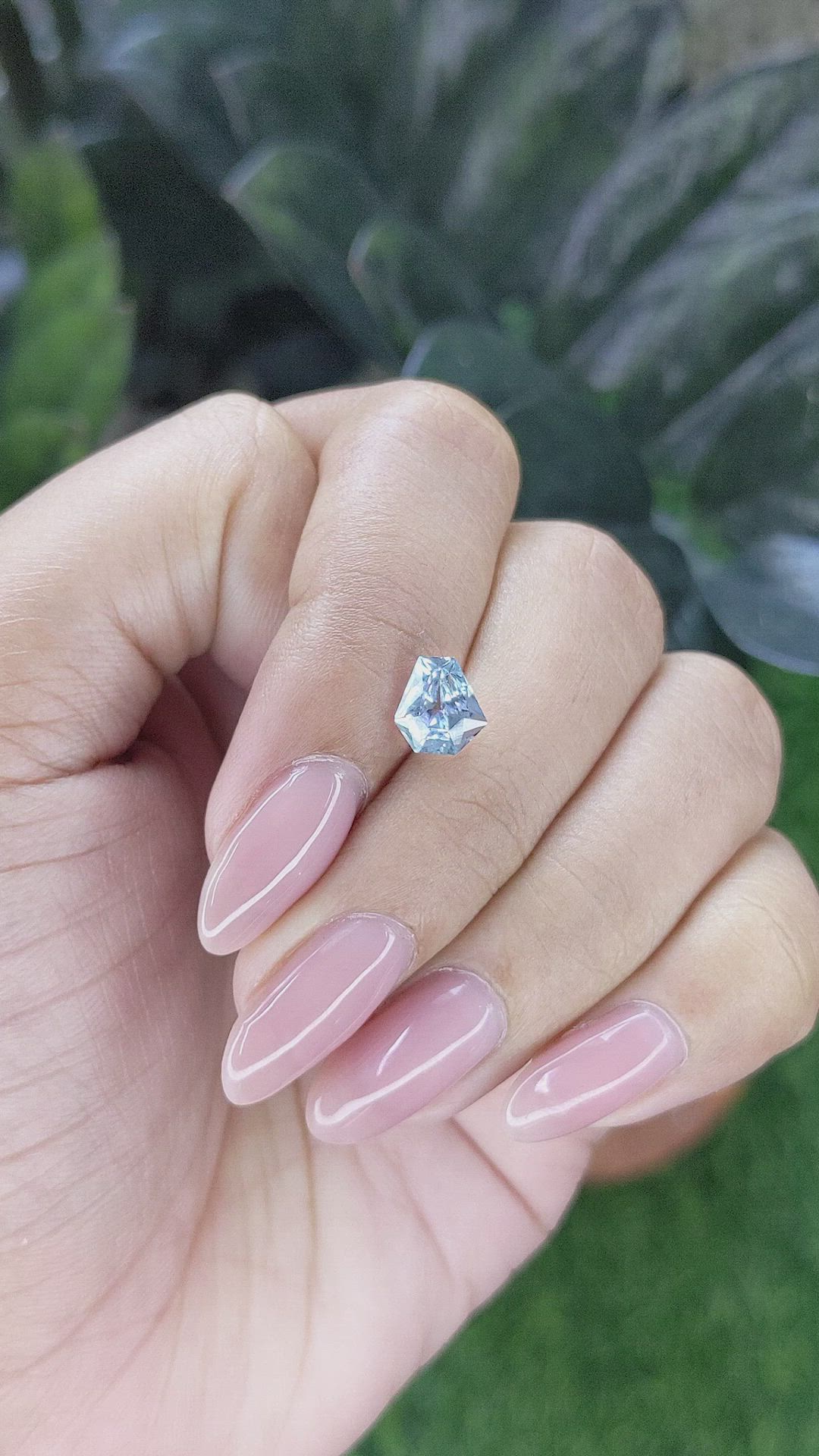 1.77 Ct. Greenish Blue Sapphire from Montana Size Video