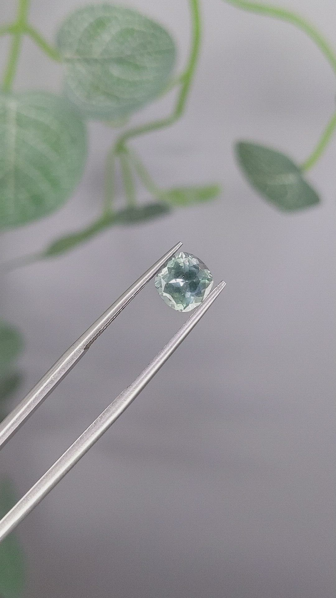 1.60 Ct. Bluish Green Sapphire from Montana Size Video
