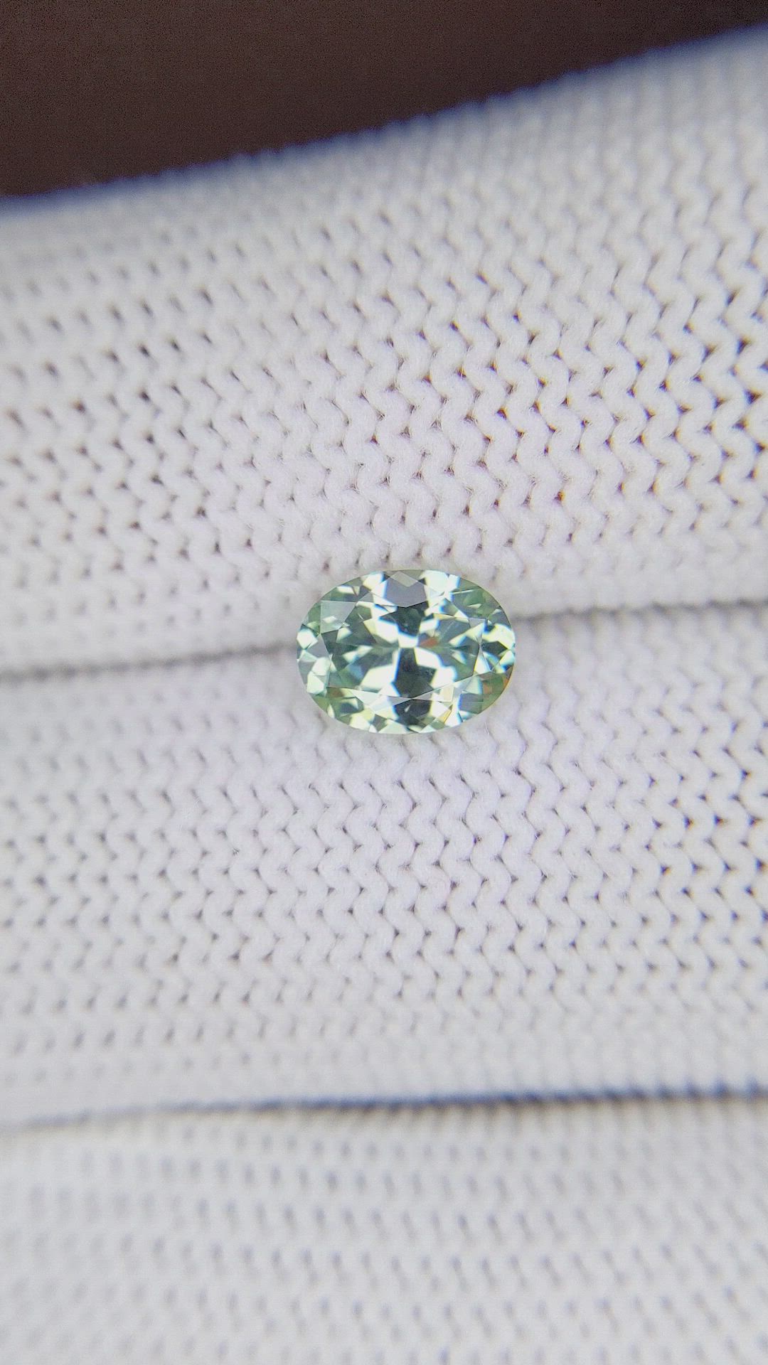 1.24 Ct. Bluish Green Sapphire from Montana Size Video