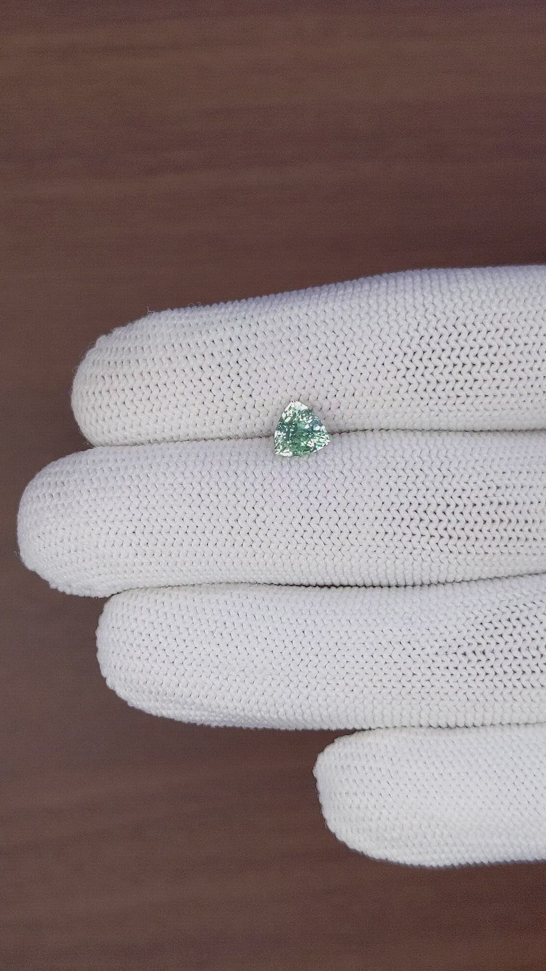 1.22 Ct. Bluish Green Sapphire from Montana Size Video