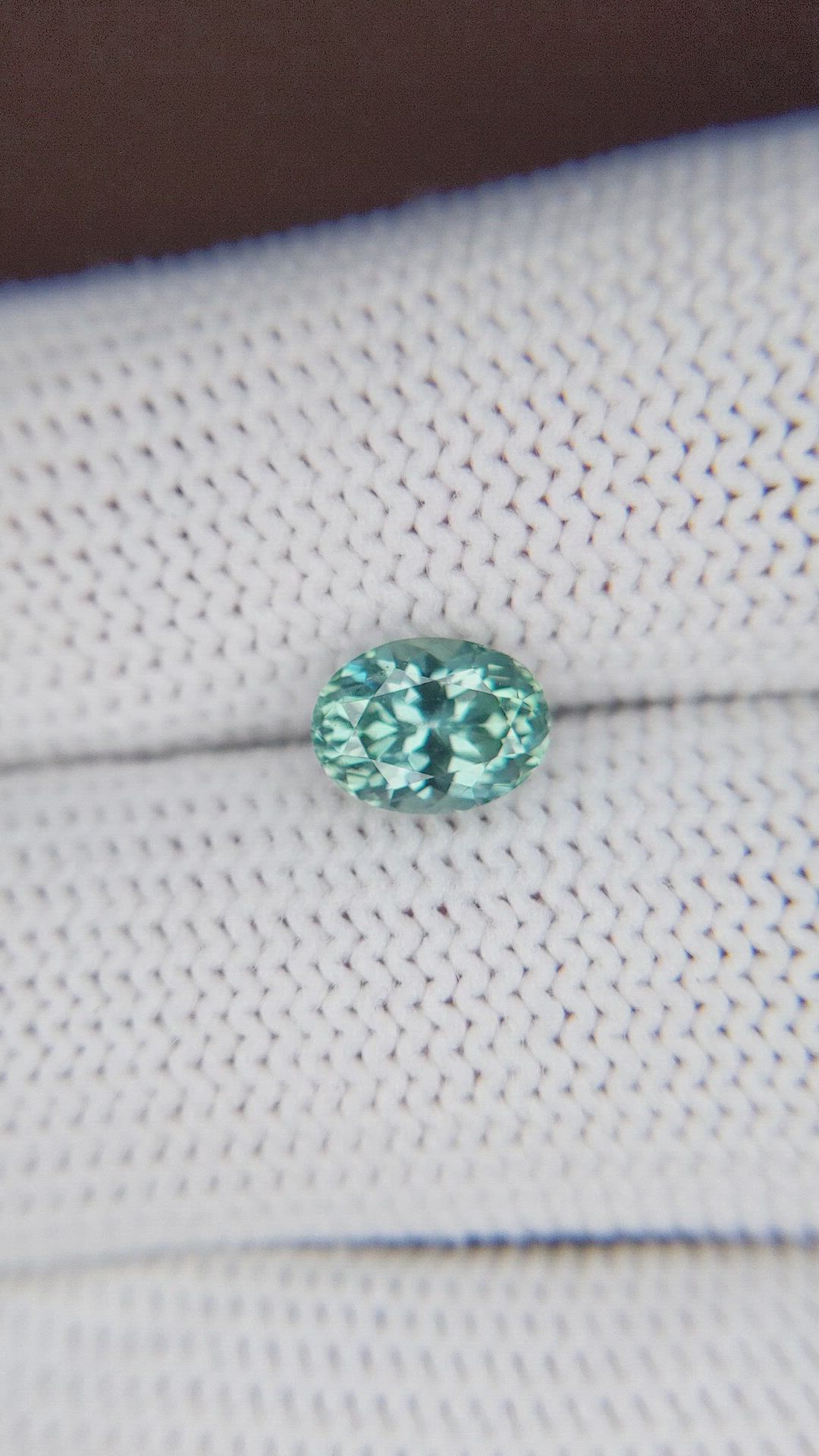 1.66 Ct. Bluish Green Sapphire from Montana Size Video