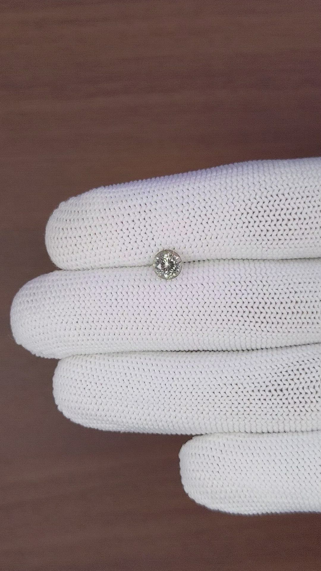 1.01 Ct. Greenish Brown Sapphire from Montana Size Video