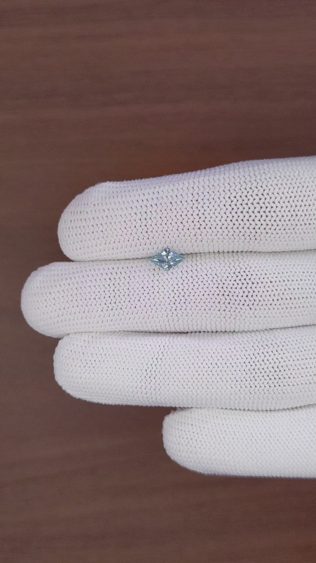 0.63 Ct. Greenish Blue Sapphire from Montana Size Video