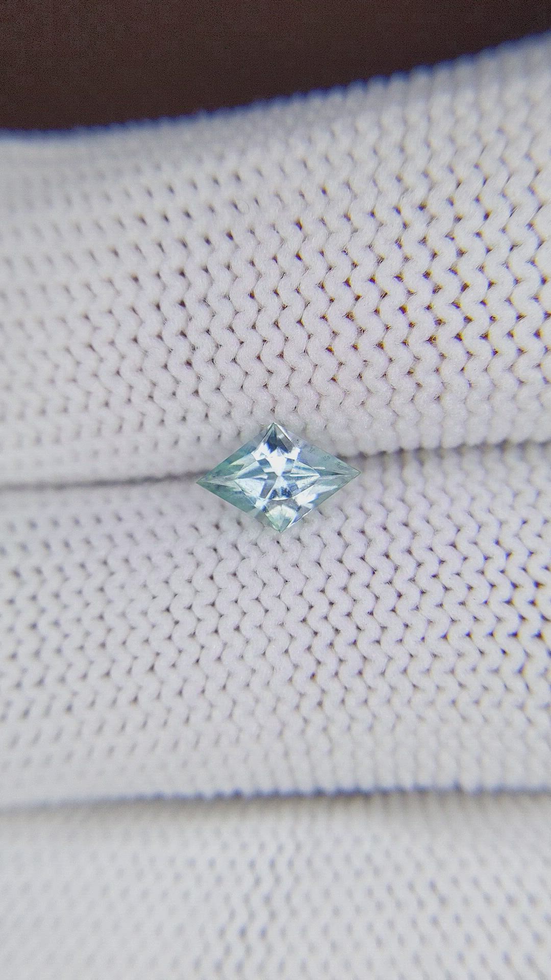 0.63 Ct. Greenish Blue Sapphire from Montana Size Video