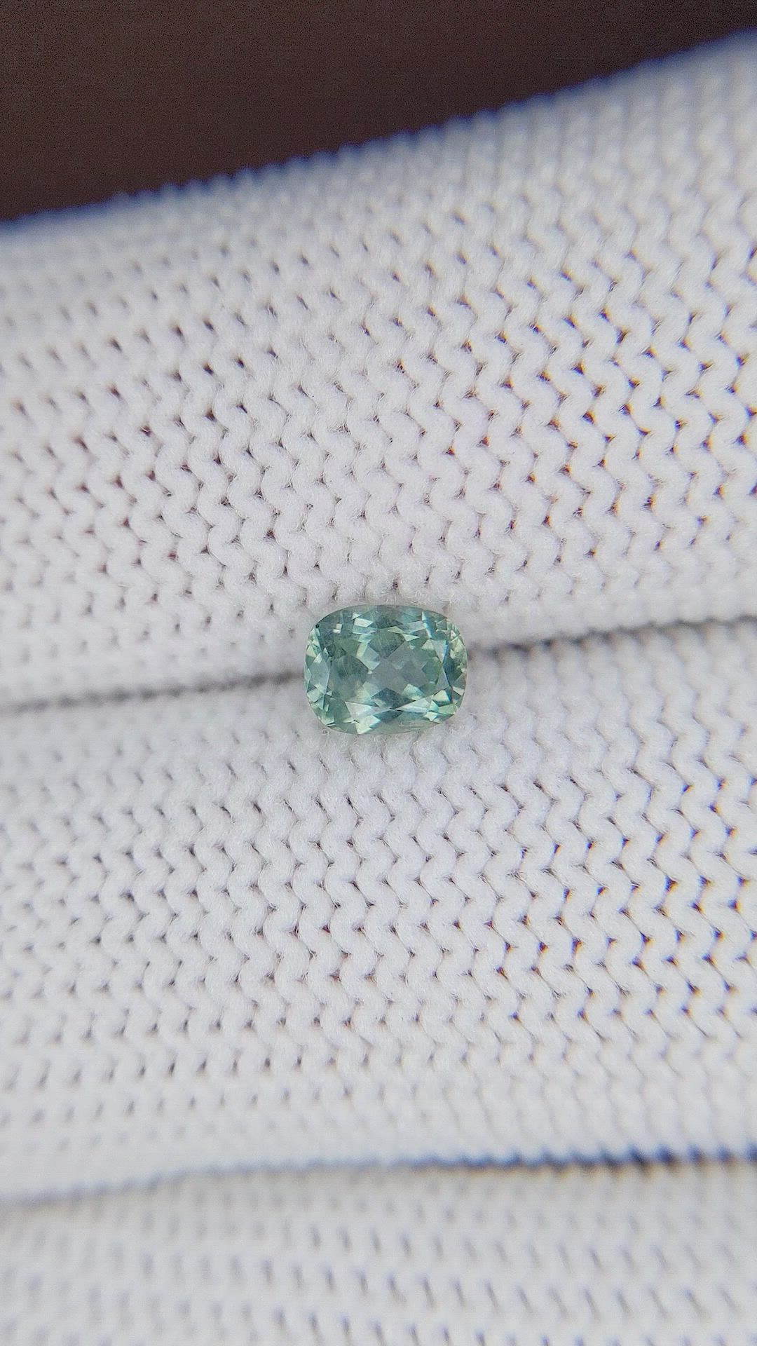 0.64 Ct. Bluish Green Sapphire from Montana Size Video