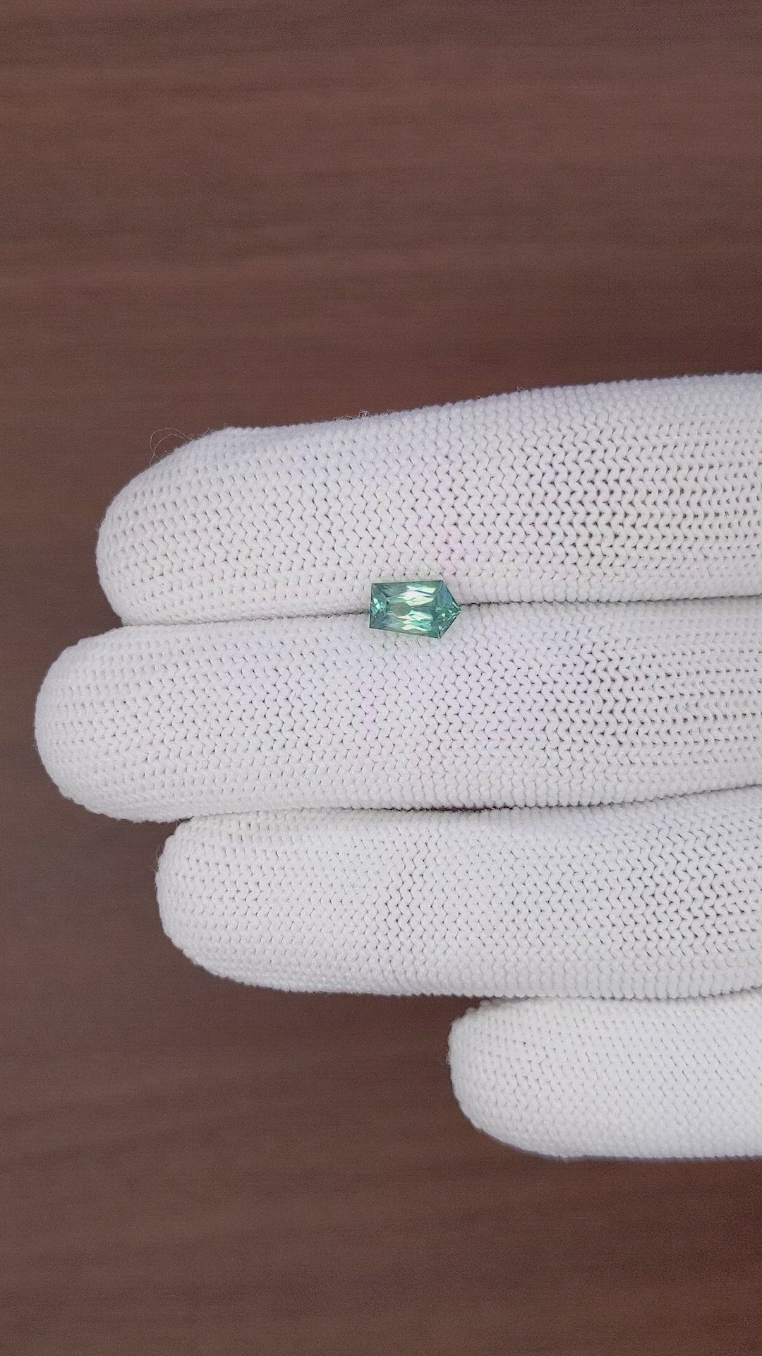 1.47 Ct. Bluish Green Sapphire from Montana Size Video