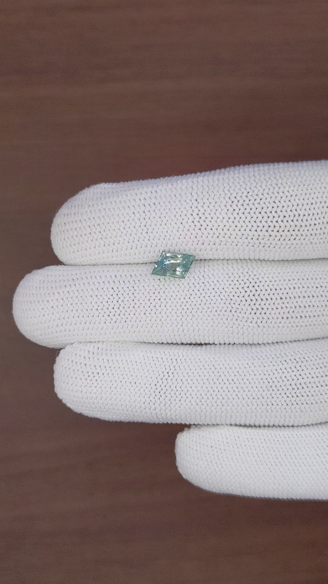 1.55 Ct. Bluish Green Sapphire from Montana Size Video