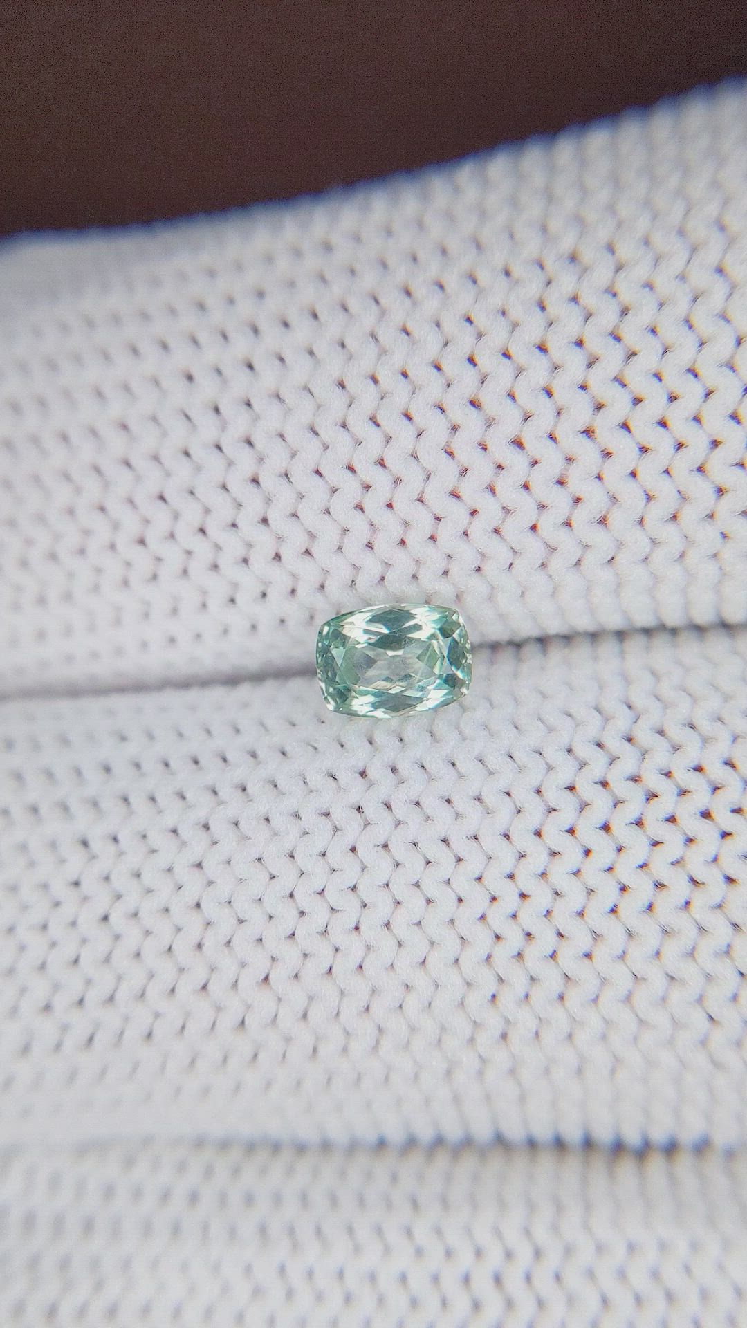 0.66 Ct. Bluish Green Sapphire from Montana Size Video