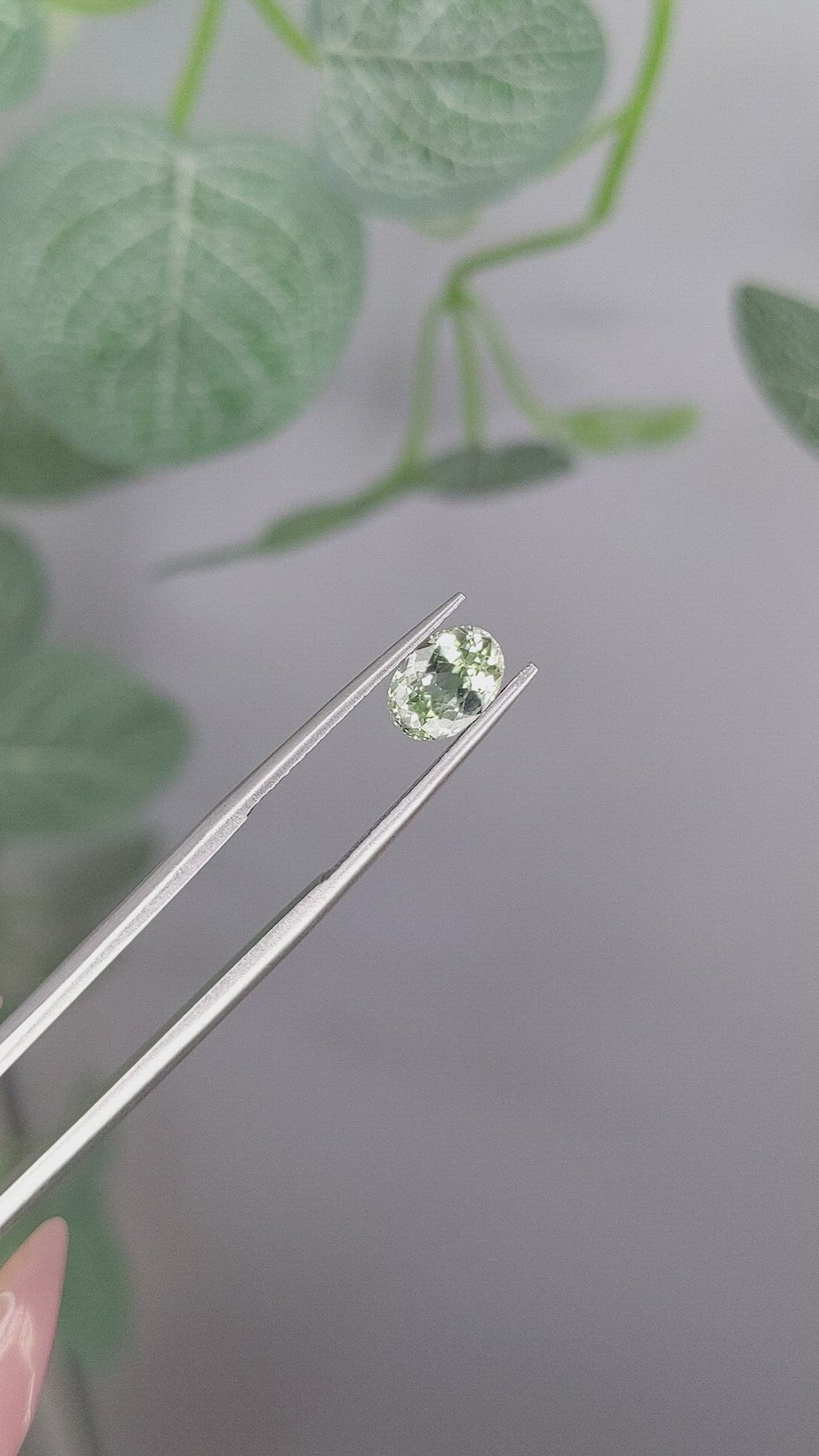 1.42 Ct. Green Sapphire from Montana Size Video