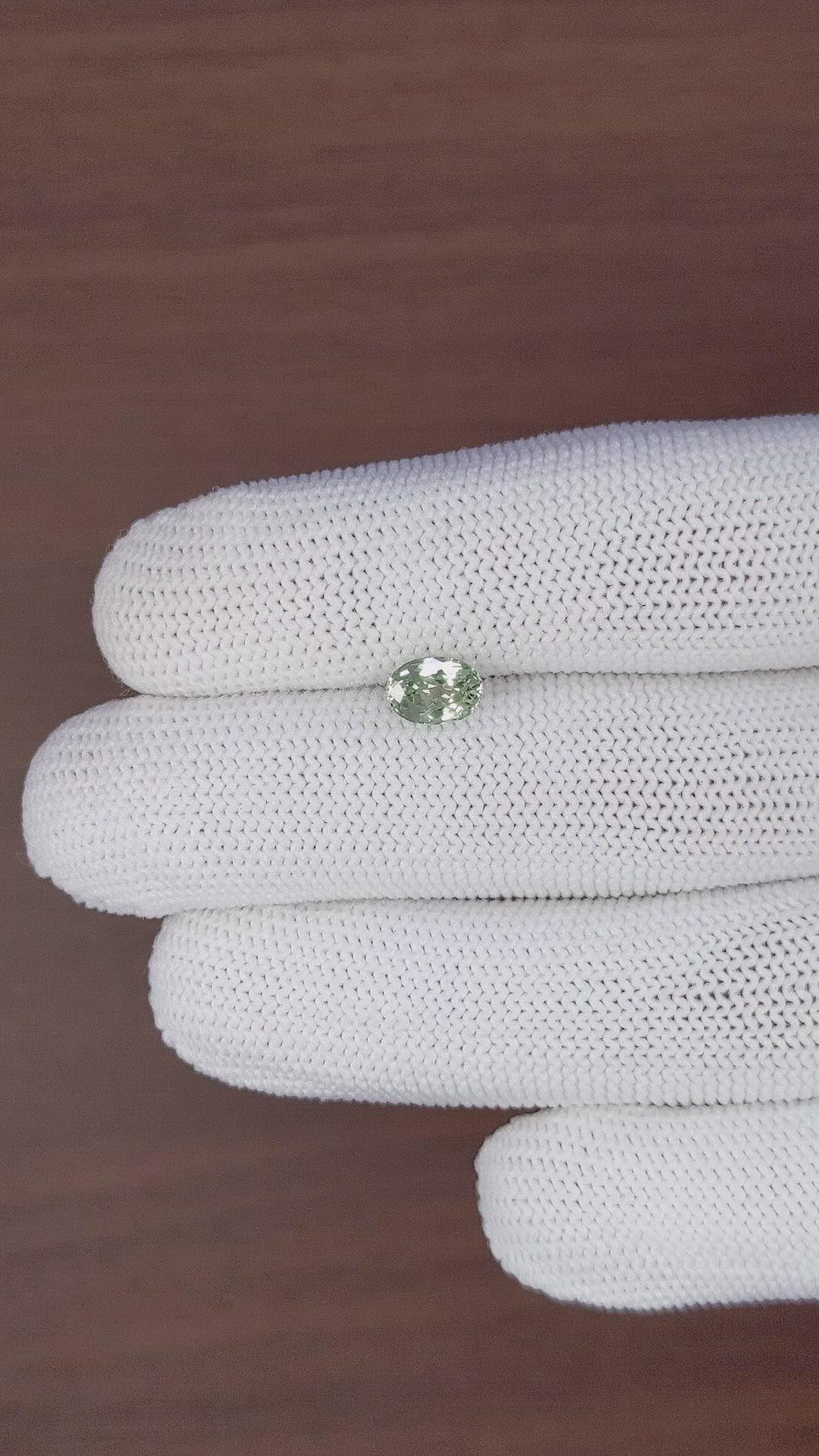1.42 Ct. Green Sapphire from Montana Size Video