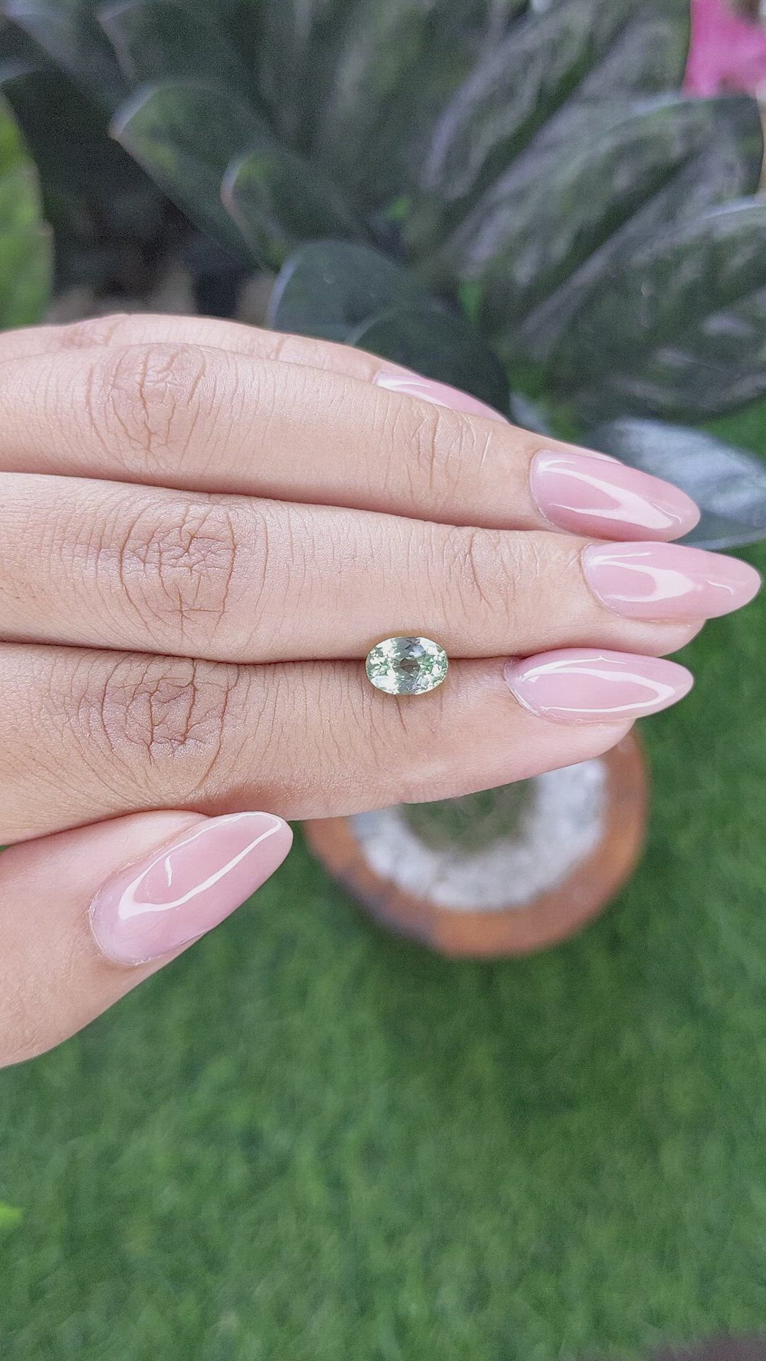 1.42 Ct. Green Sapphire from Montana Size Video