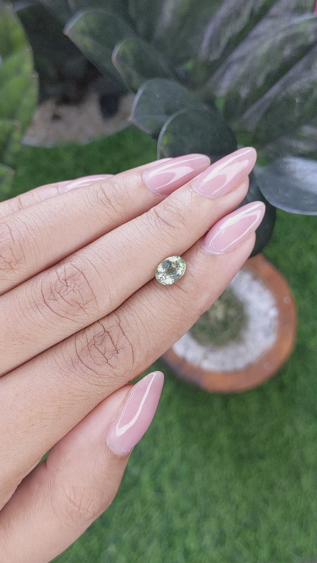 1.42 Ct. Green Sapphire from Montana Size Video