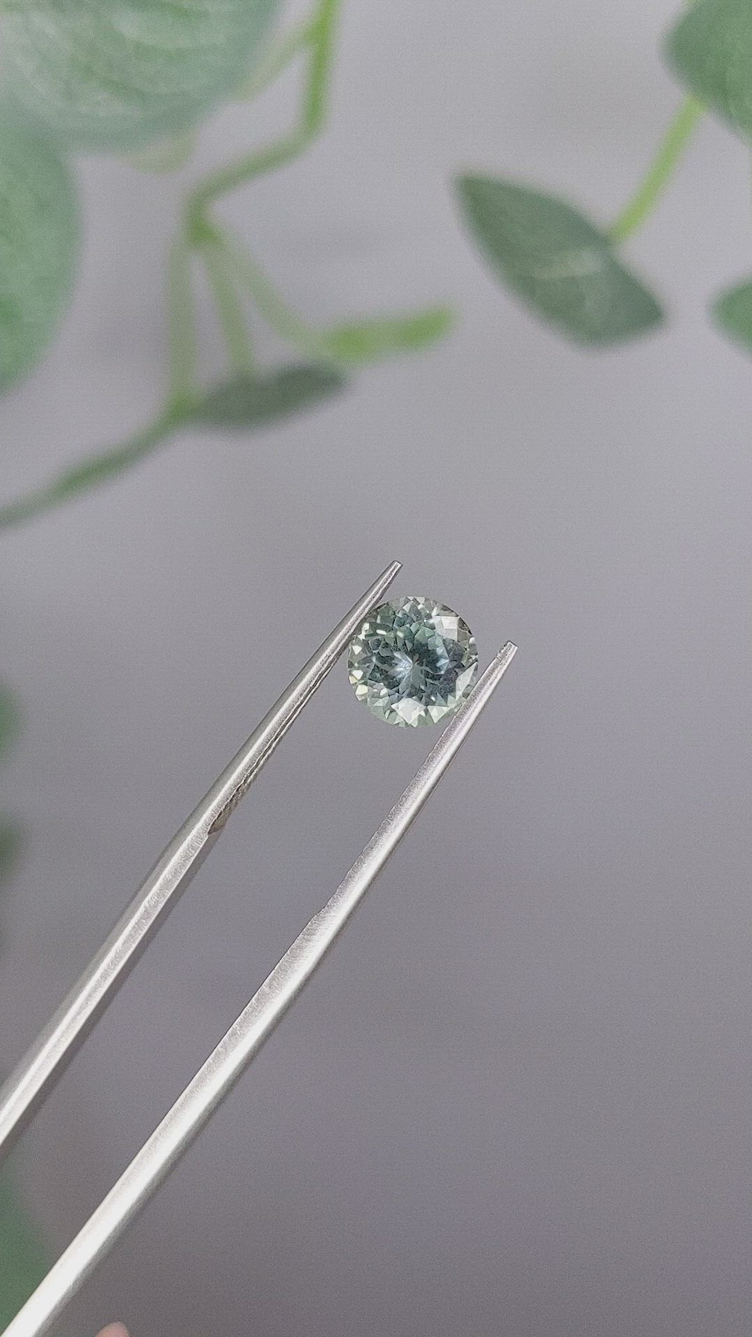 1.53 Ct. Bluish Green Sapphire from Montana Size Video