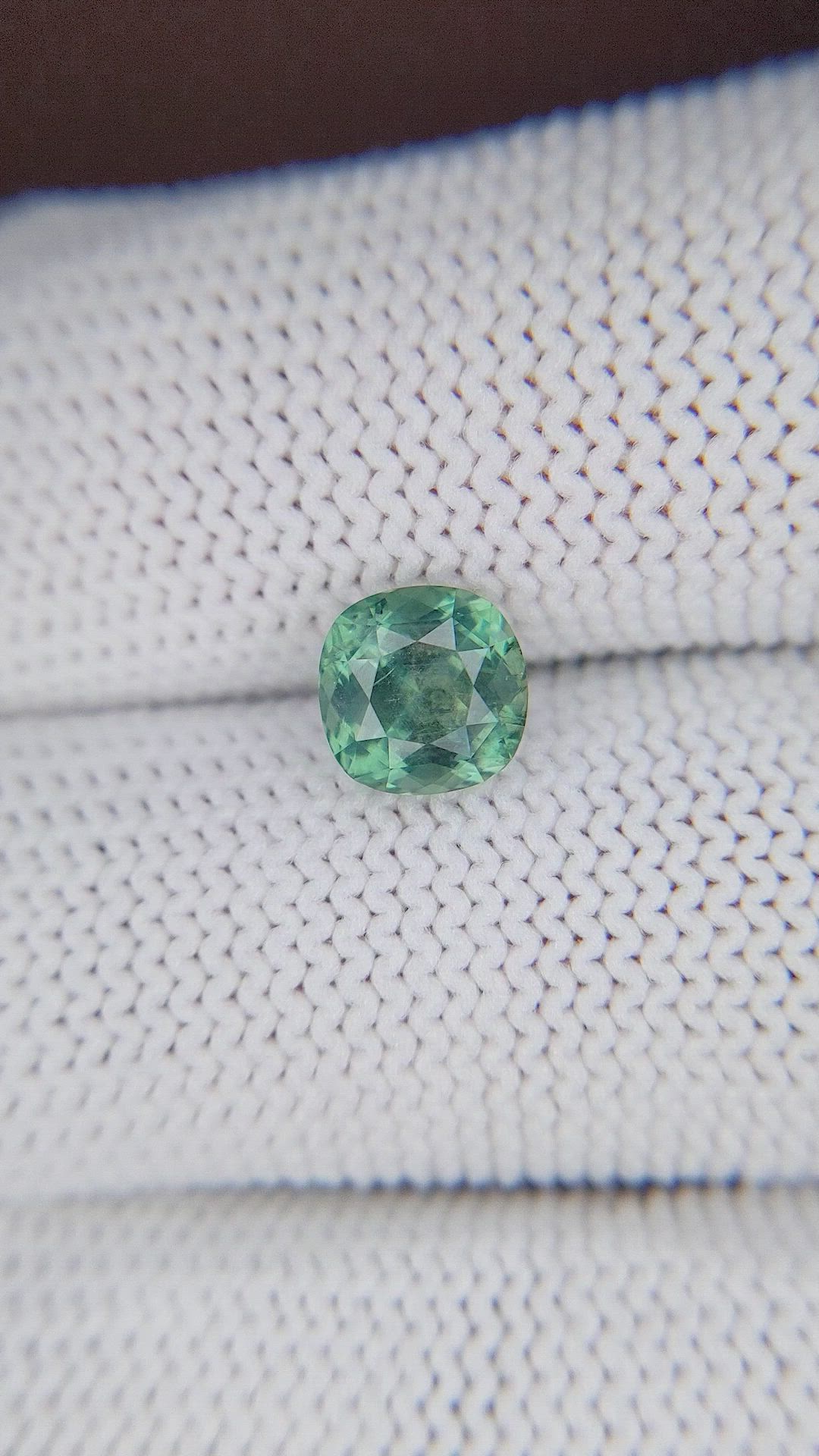 2.02 Ct. Bluish Green Sapphire from Montana Size Video