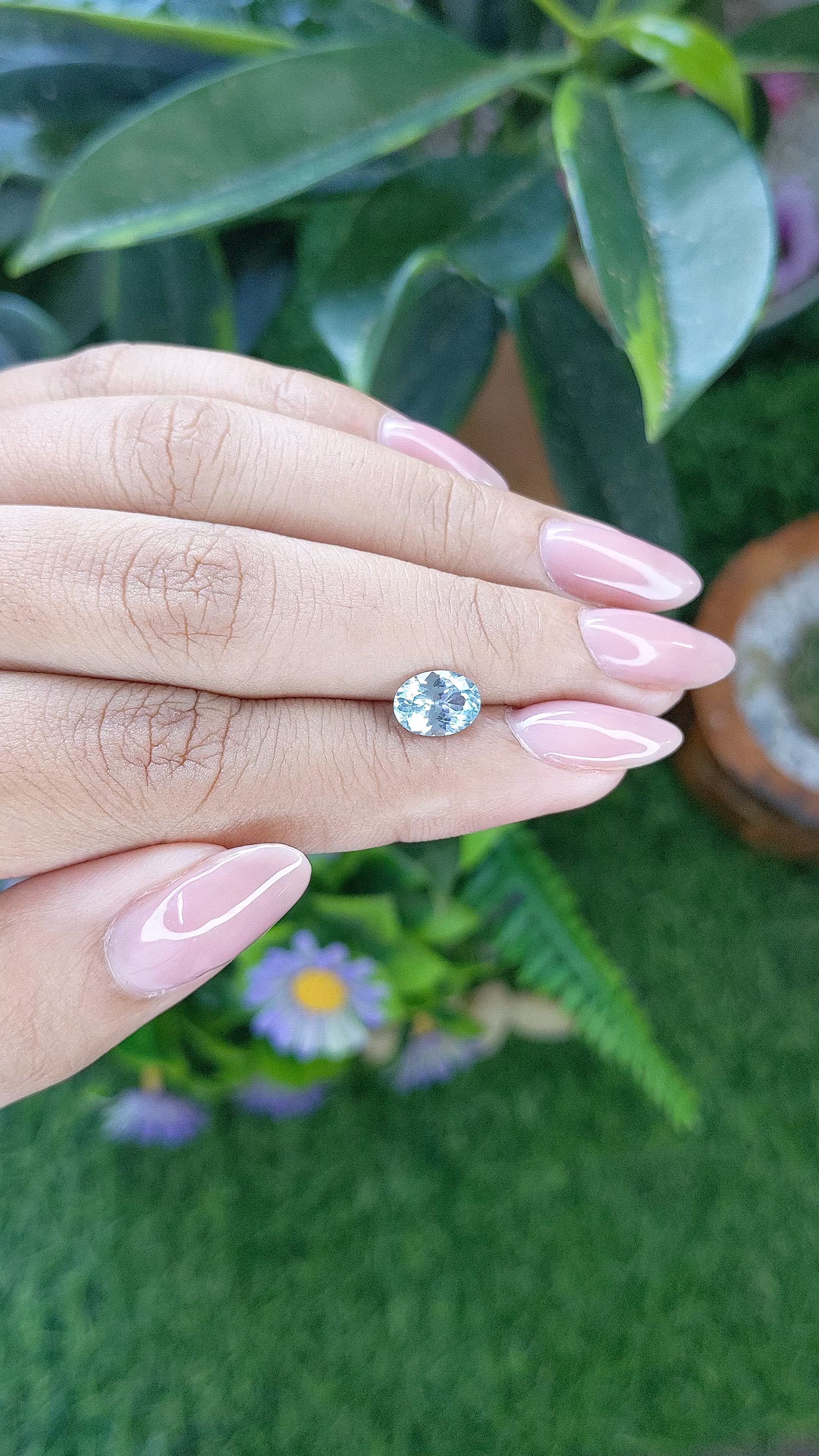 1.53 Ct. Greenish Blue Sapphire from Montana Size Video