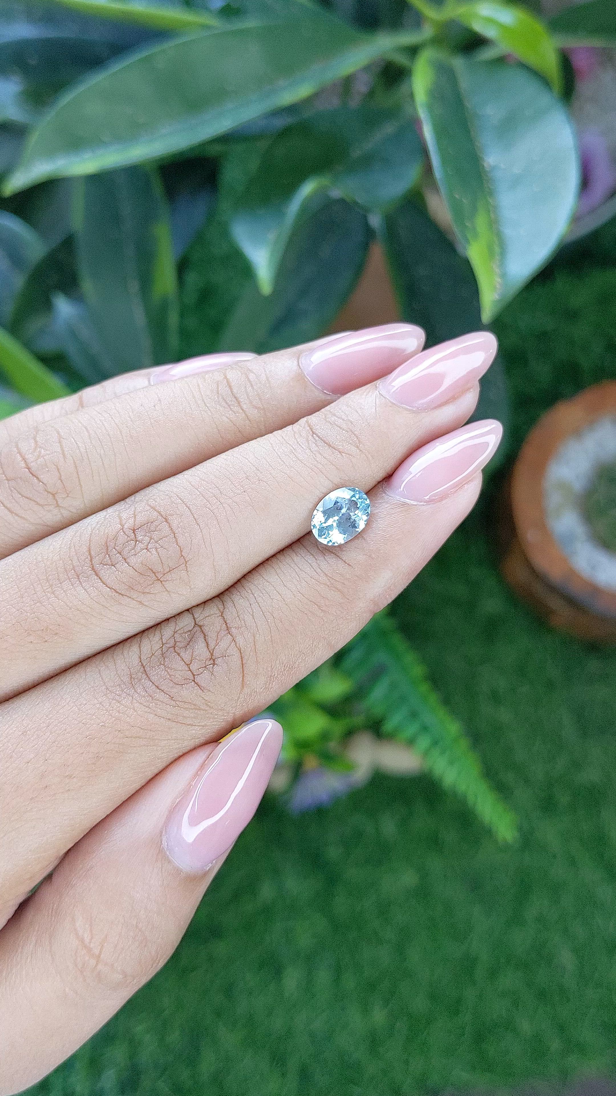 1.53 Ct. Greenish Blue Sapphire from Montana Size Video