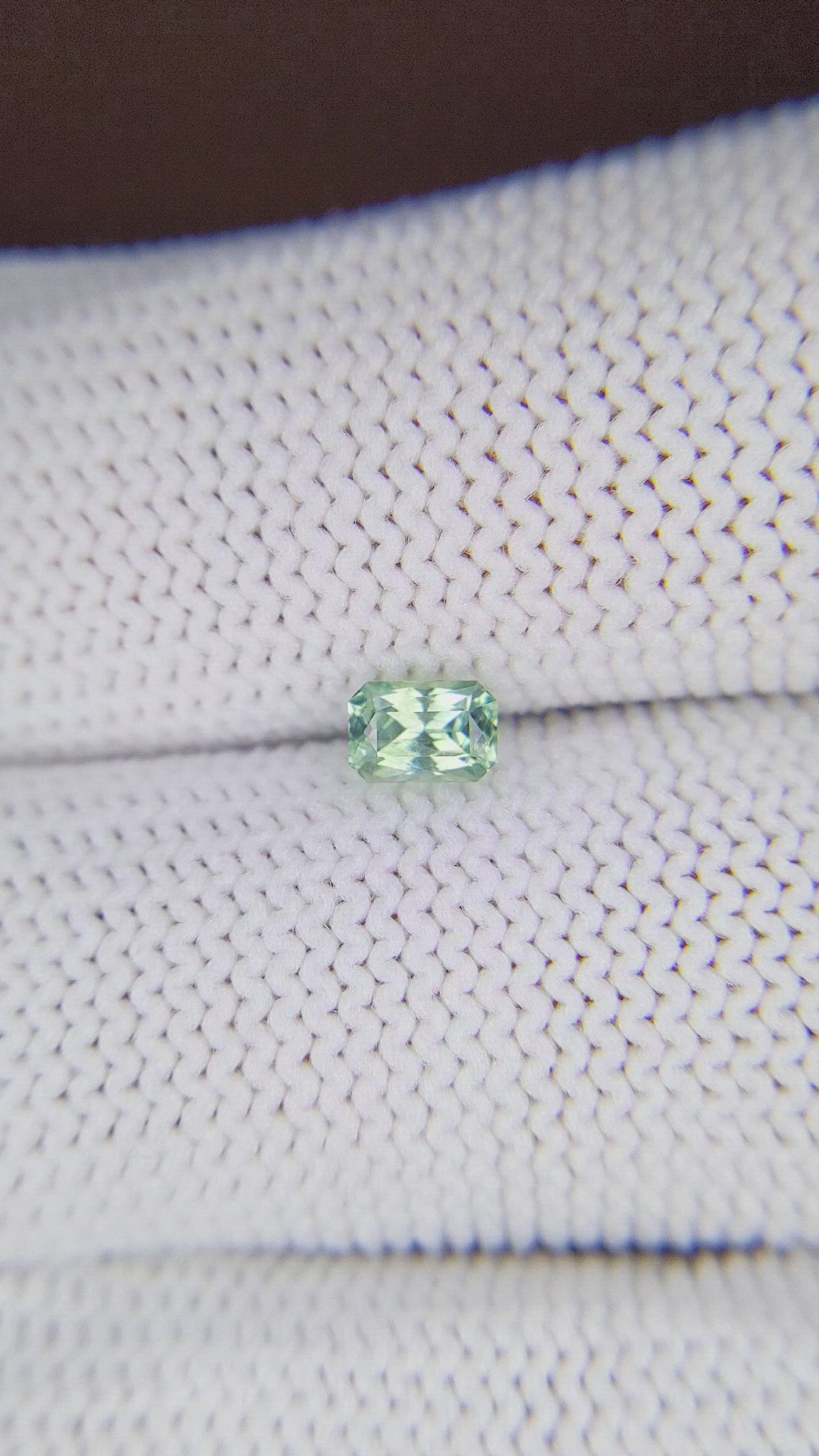 0.49 Ct. Bluish Green Sapphire from Montana Size Video