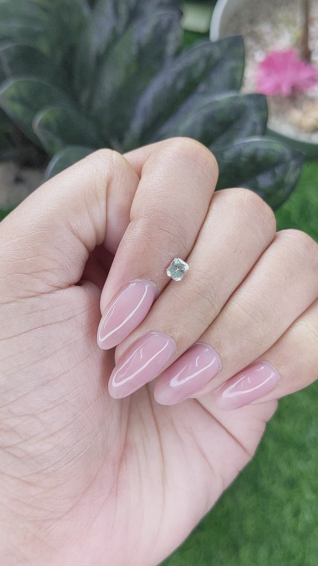 0.44 Ct. White Sapphire from Montana Size Video