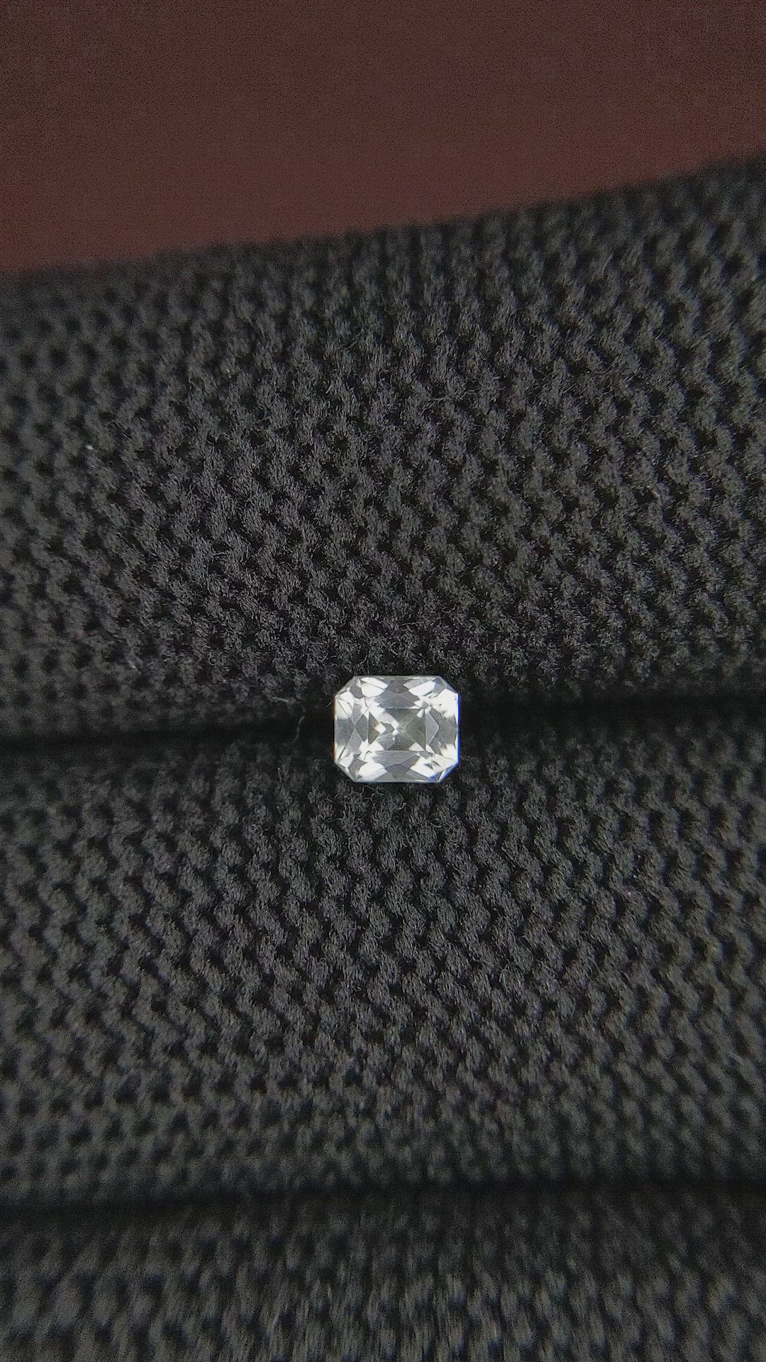 0.44 Ct. White Sapphire from Montana Size Video