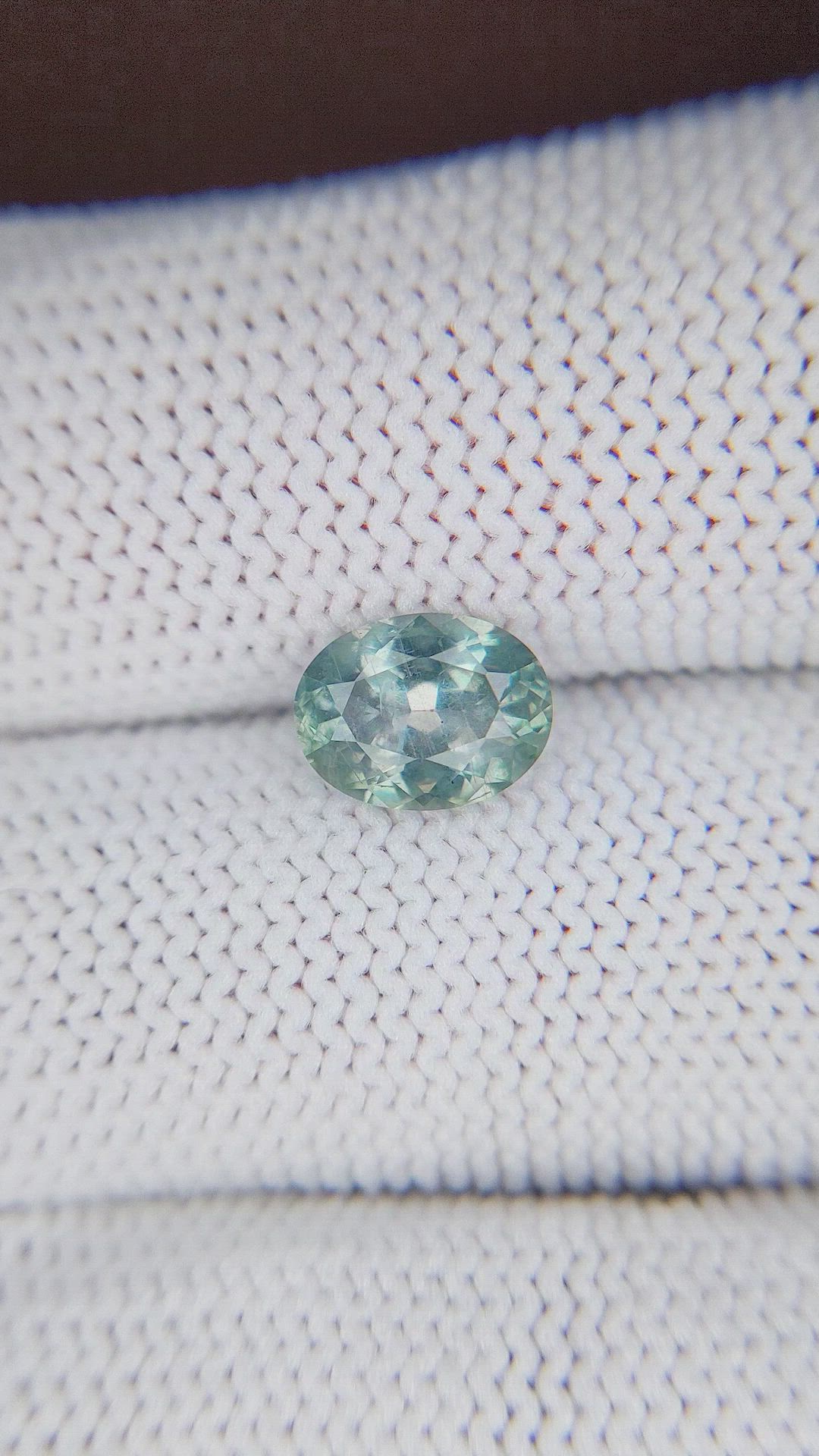 1.68 Ct. Bluish Green Sapphire from Montana Size Video