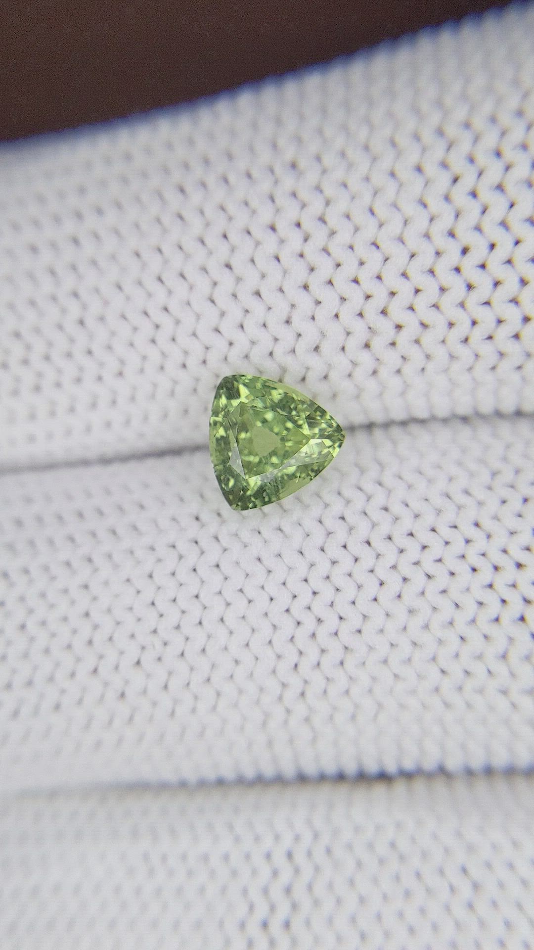 1.54 Ct. Yellowish Green Sapphire from Montana Size Video