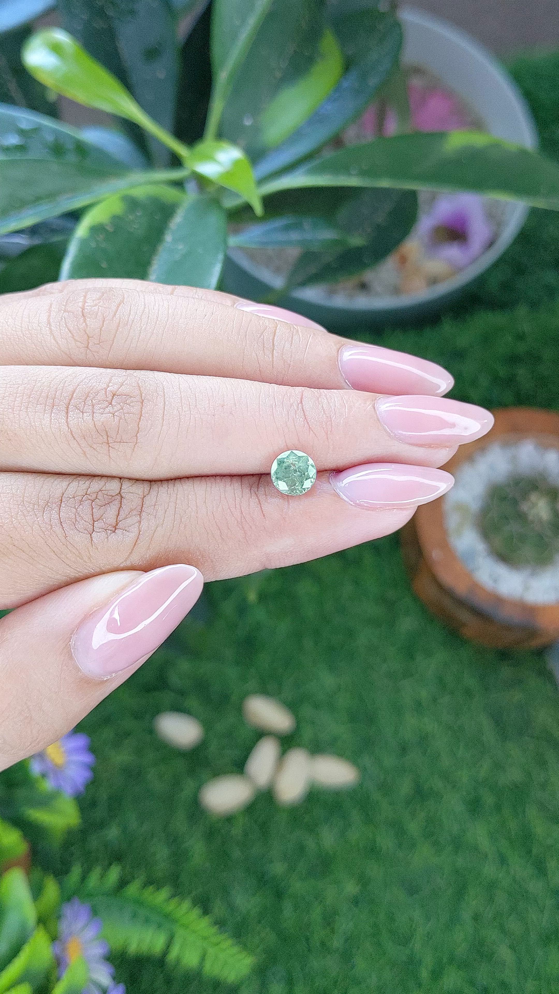 1.23 Ct. Green Sapphire from Montana Size Video