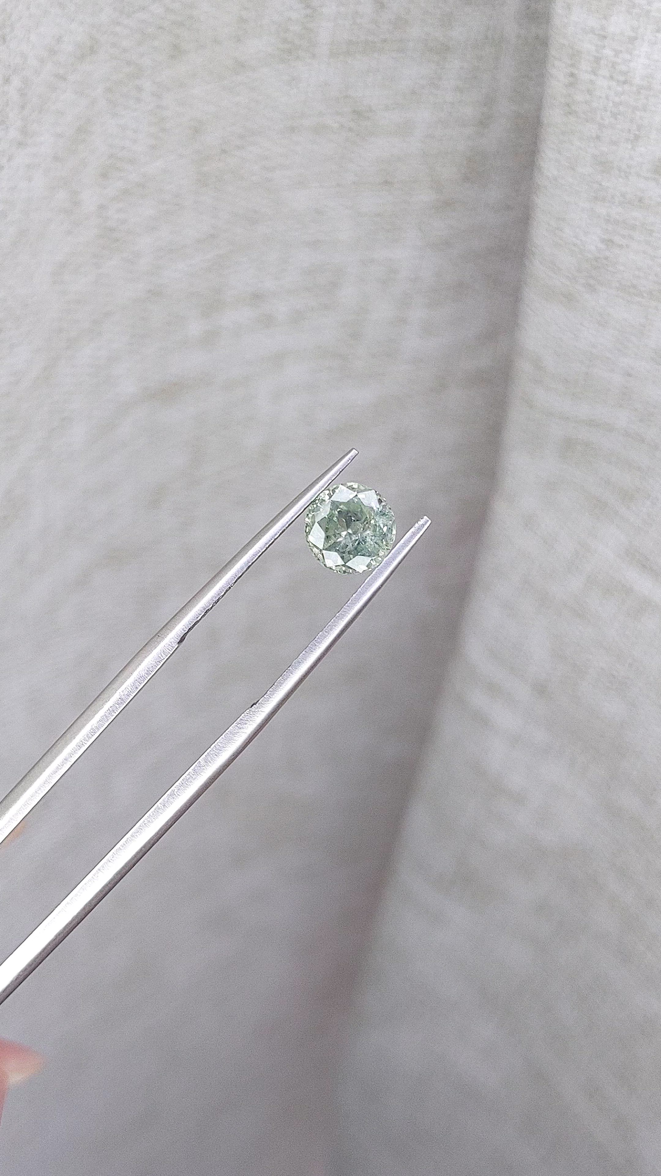 1.23 Ct. Green Sapphire from Montana Size Video